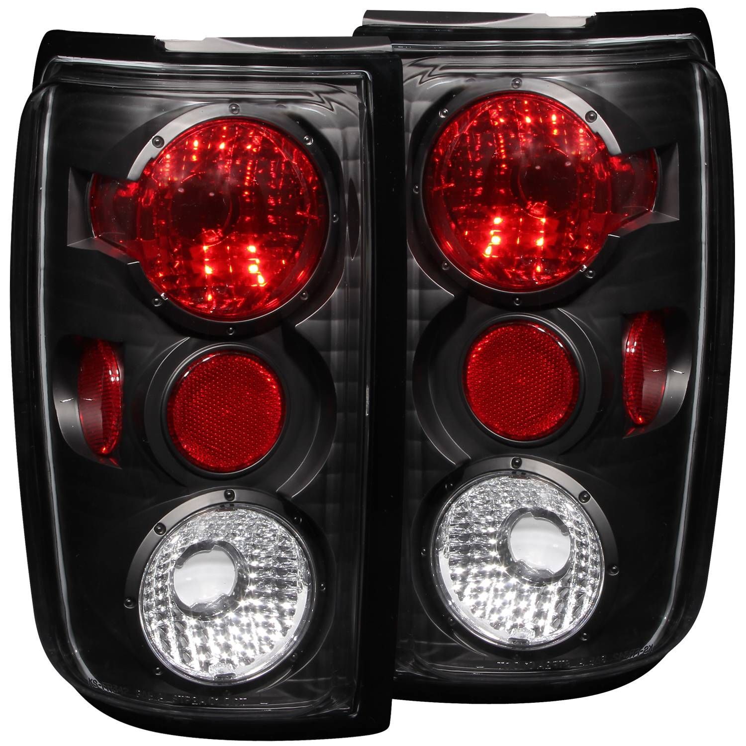 1997-2002 Ford Expedition Anzo Tail Lights Black - 211057