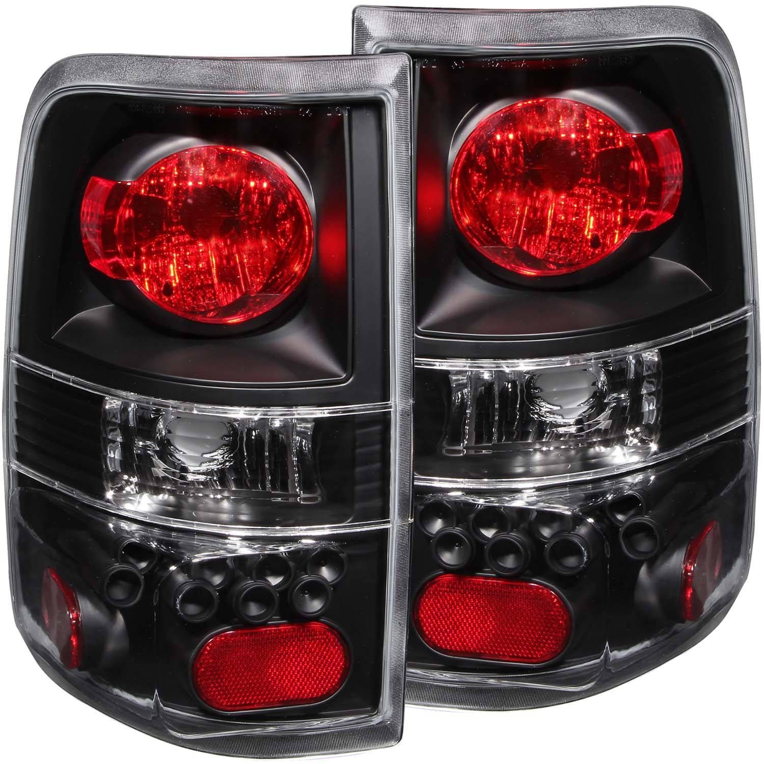 2004-2008 Ford F-150 Anzo Tail Lights Black - 211060