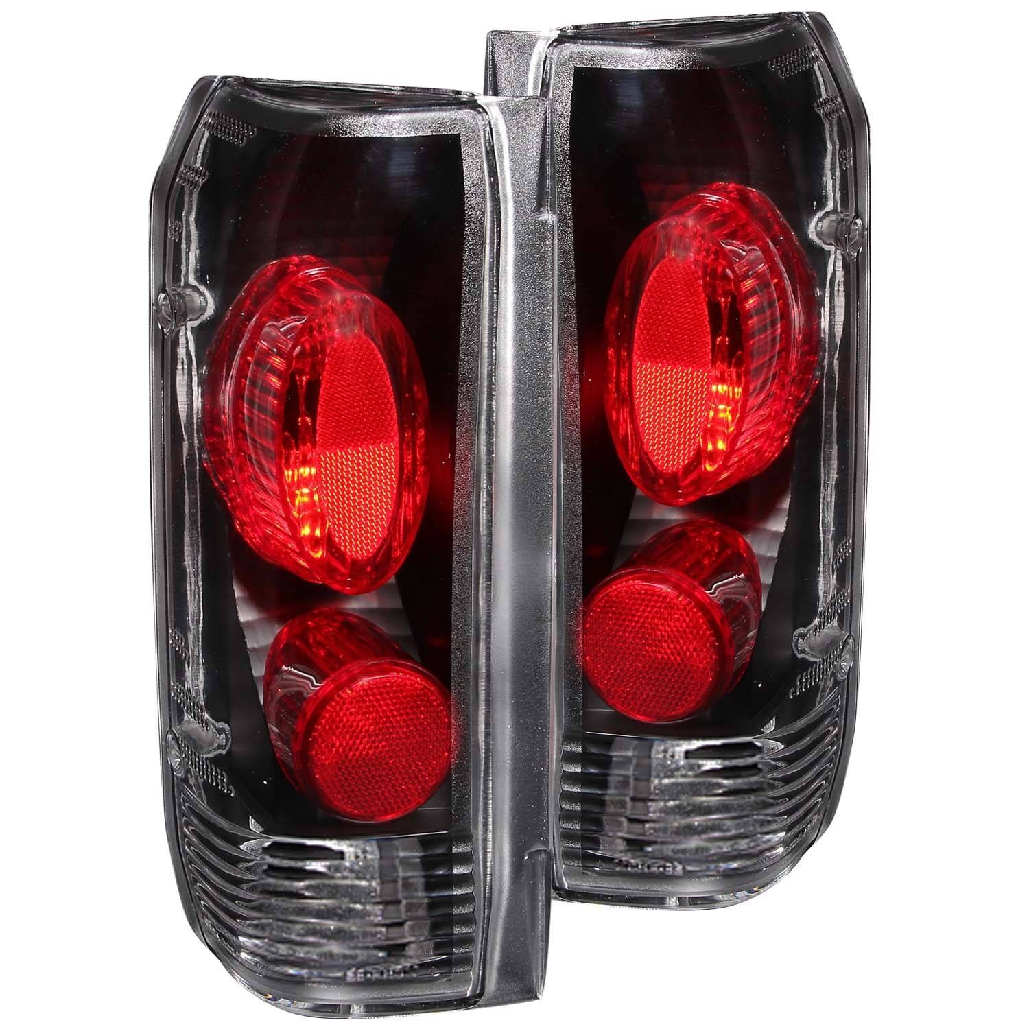 1989-1998 Ford Bronco/F-150/F-250/F-350/F-450 Super Duty Anzo Tail Lights Black - 211062