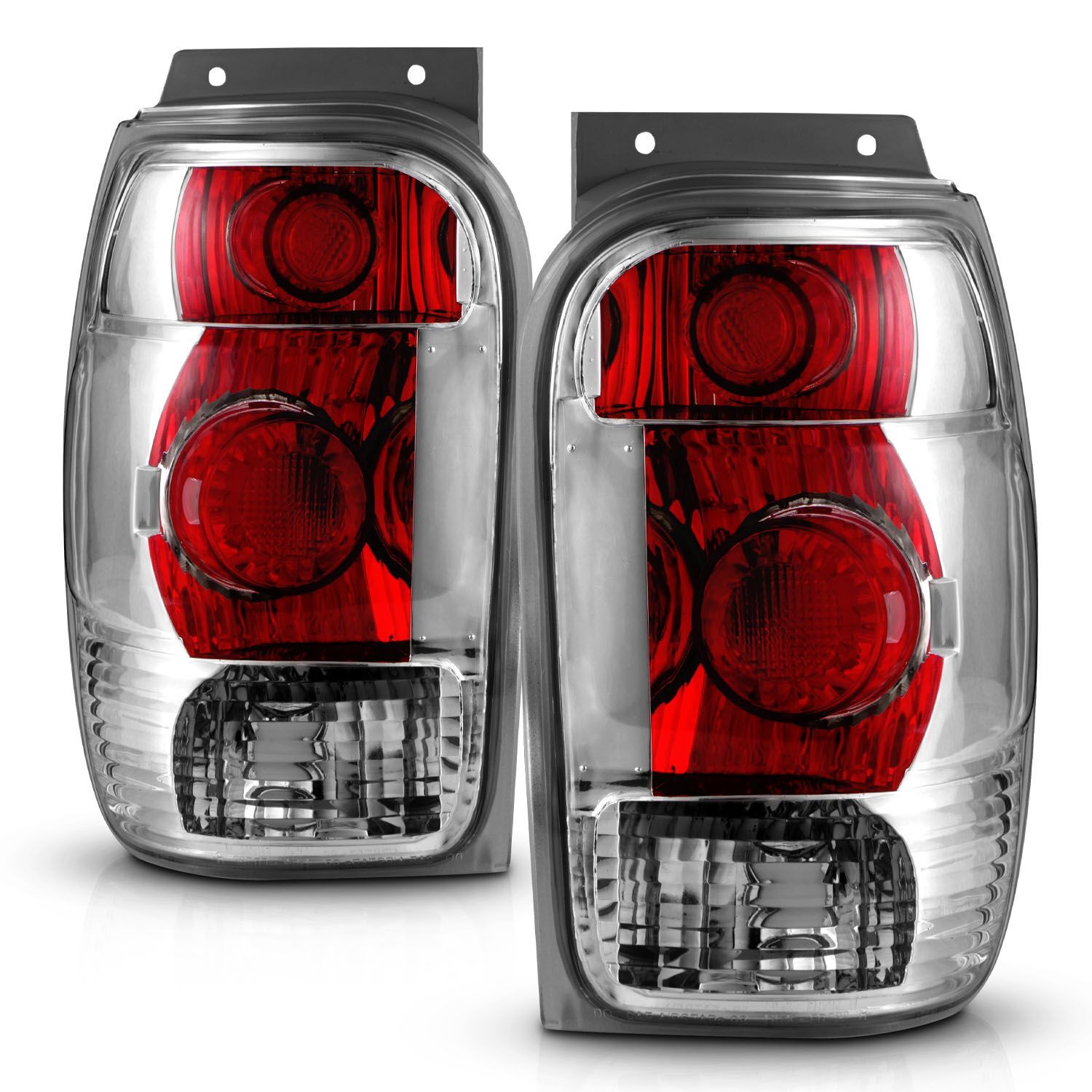 1998-2001 Ford Explorer Anzo Tail Lights Chrome - 211082