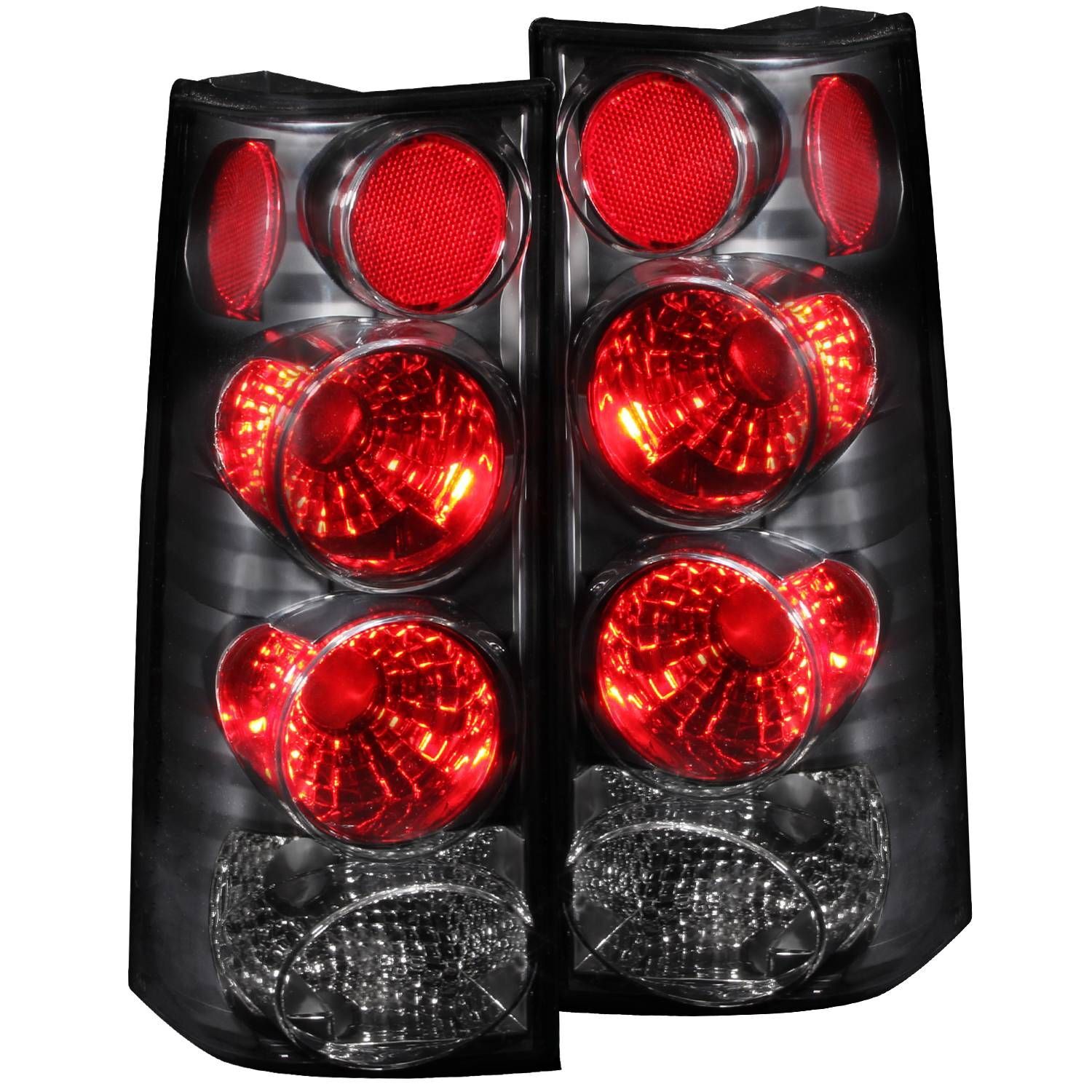 2003-2015 GMC Express Anzo Tail Lights Black - 211090