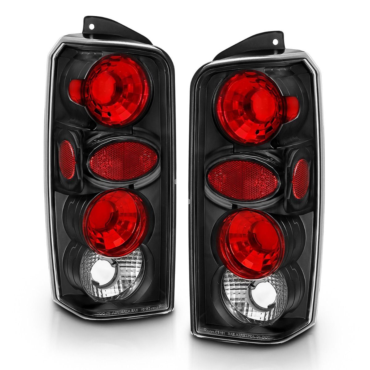 1997-2001 Jeep Cherokee Anzo Tail Lights Black