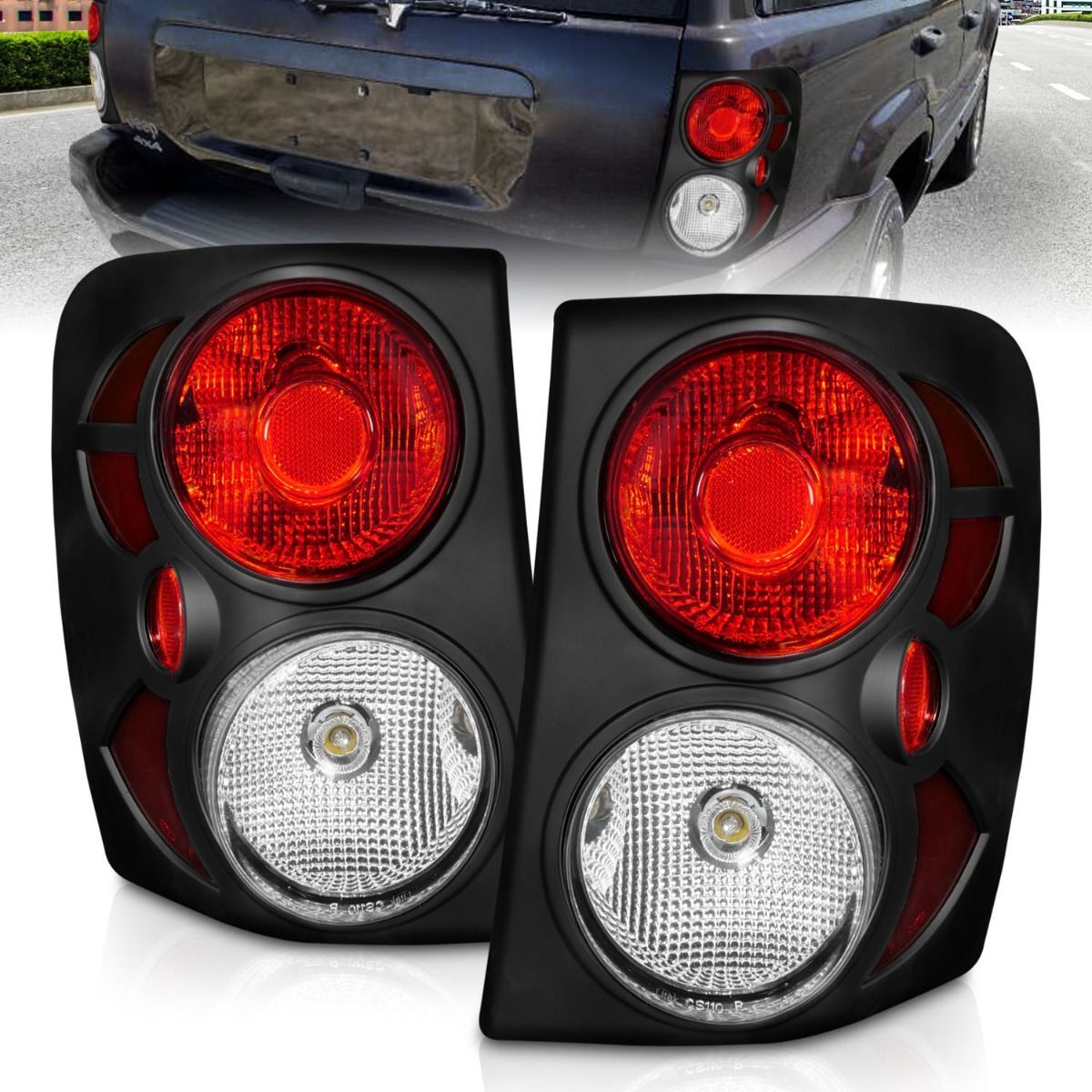 1999-2003 Jeep Grand Cherokee Anzo Tail Lights Black - 211105