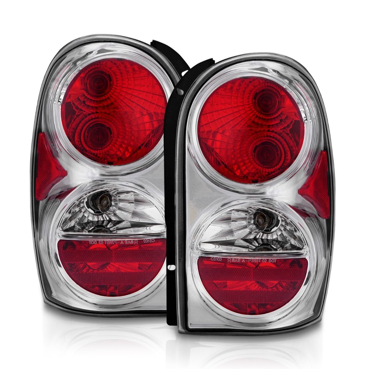 2002-2007 Jeep Liberty Anzo Tail Lights Chrome