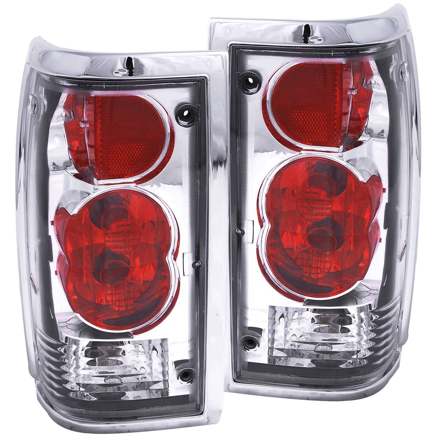 1986-1993 Mazda B2000 Anzo Tail Lights Chrome - 211111