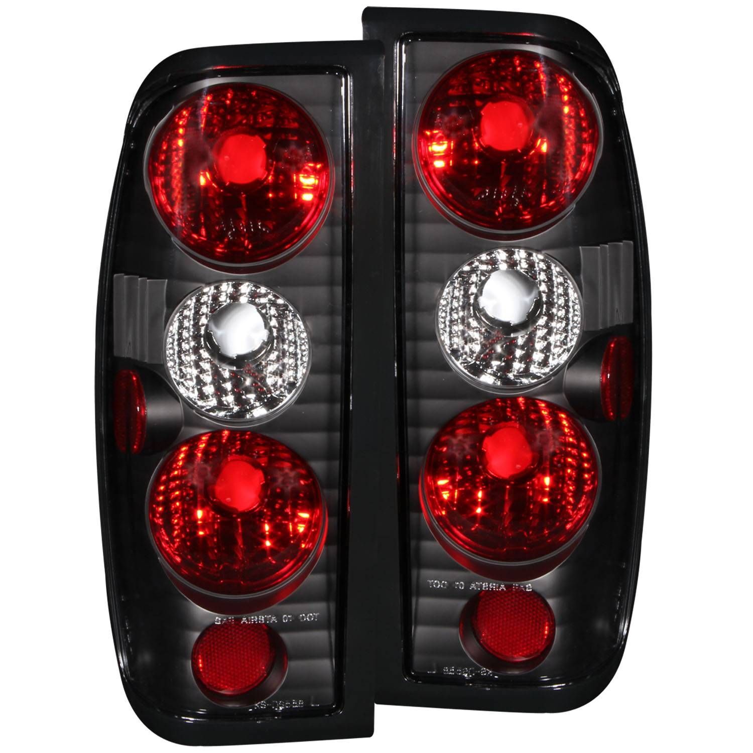 1998-2004 Nissan Frontier Anzo Tail Lights Black - 211115