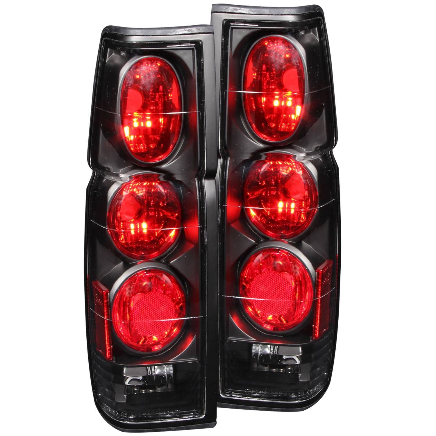 1986-1997 Nissan Hardbody Anzo Tail Lights Black - 211118