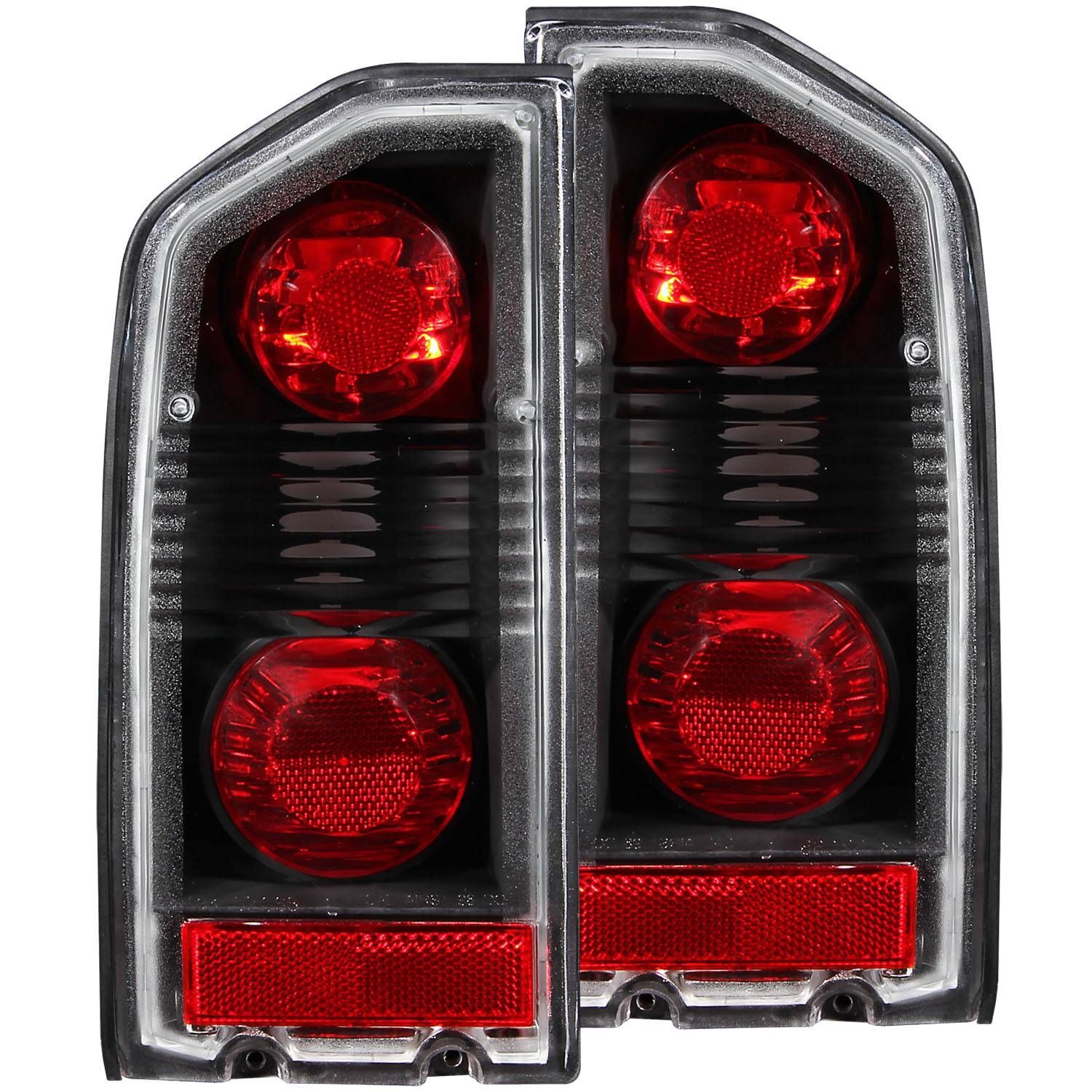 1988-1998 Suzuki Sidekick Anzo Tail Lights Black - 211134