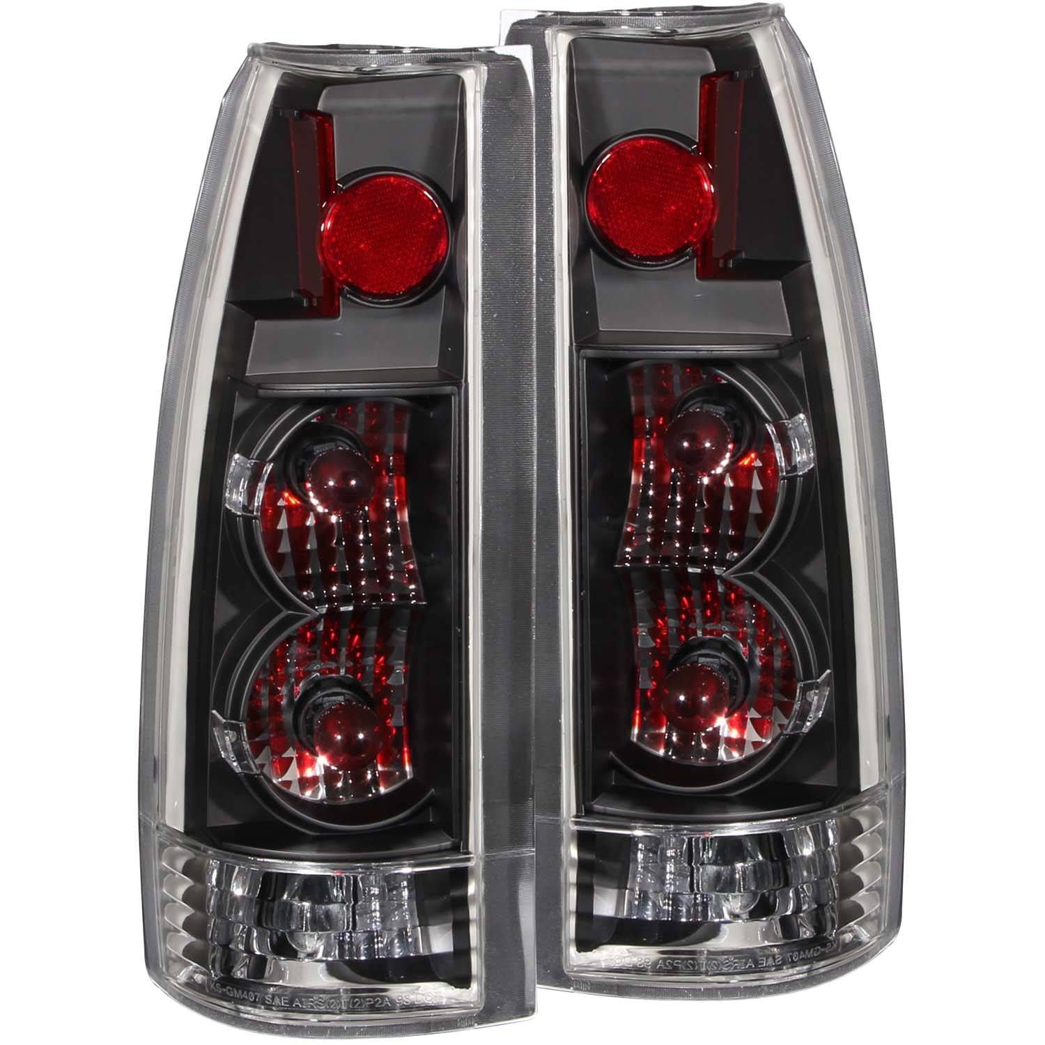 1988-2000 GMC Escalade Anzo Tail Lights Black - New Gen - 211144