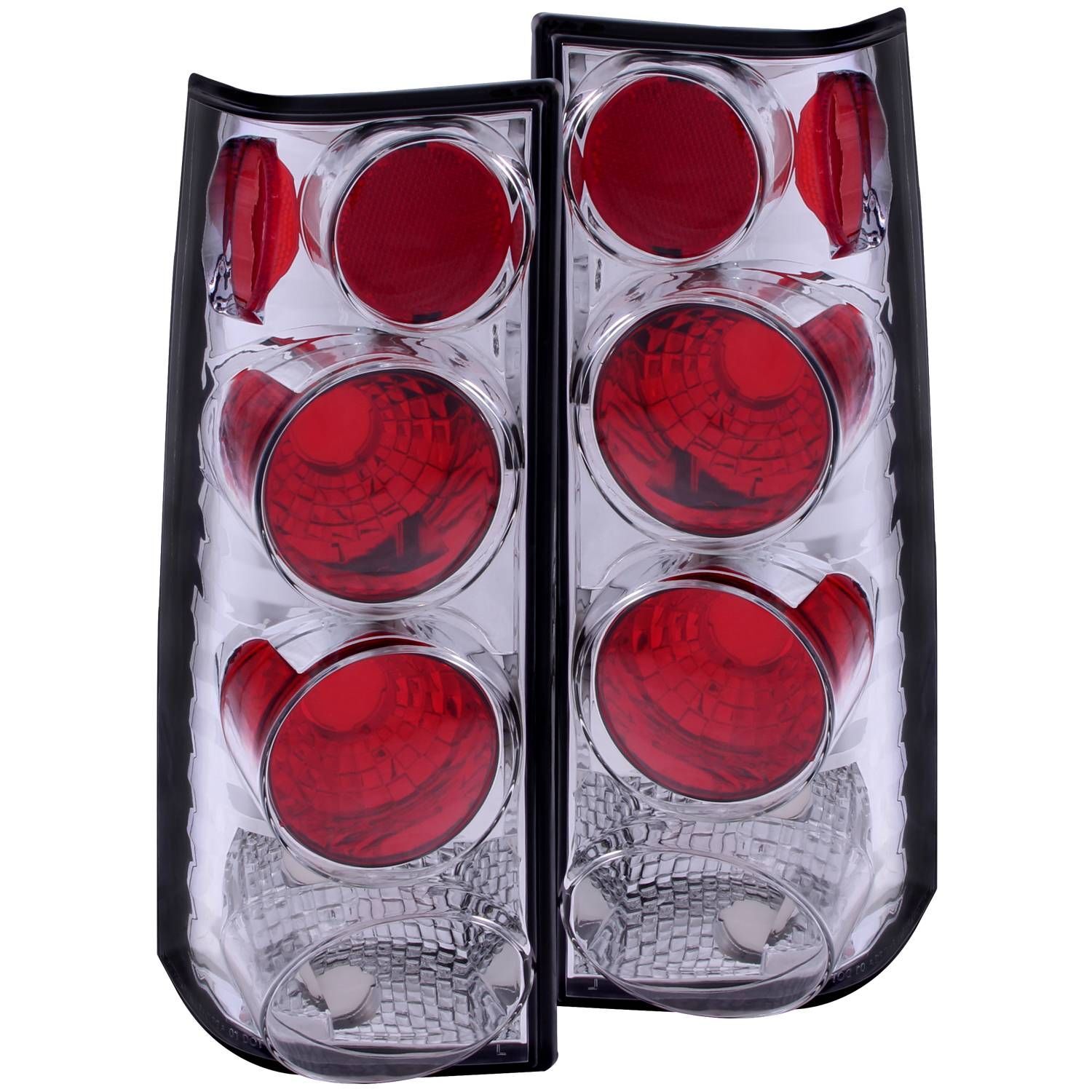 1996-2002 GMC Savana Anzo Tail Lights Chrome - 211147