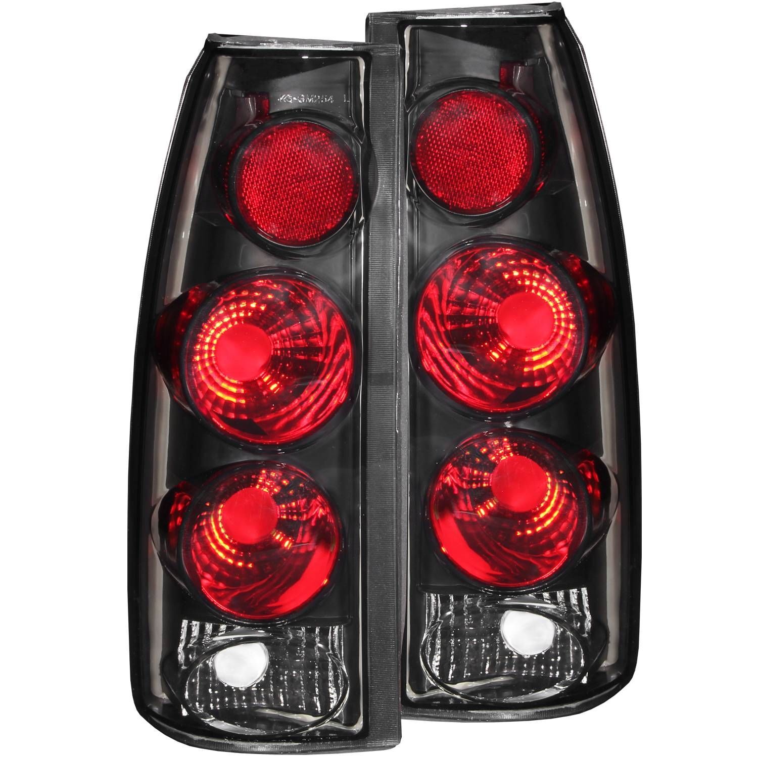 1988-2000 GMC Escalade Anzo Tail Lights Dark Smoke 3D Style - 211154
