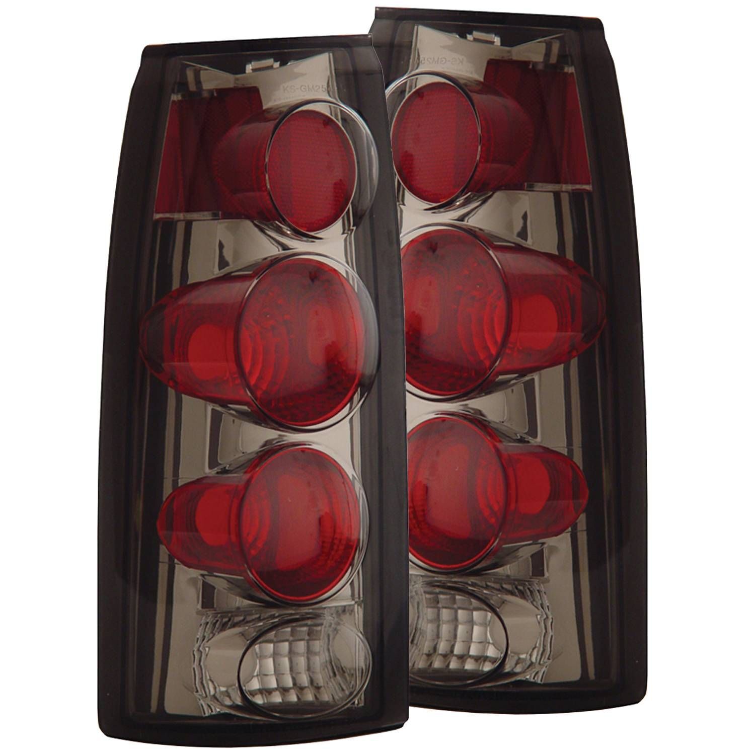 1988-2000 GMC Escalade Anzo Tail Lights Smoke 3D Style - 211155