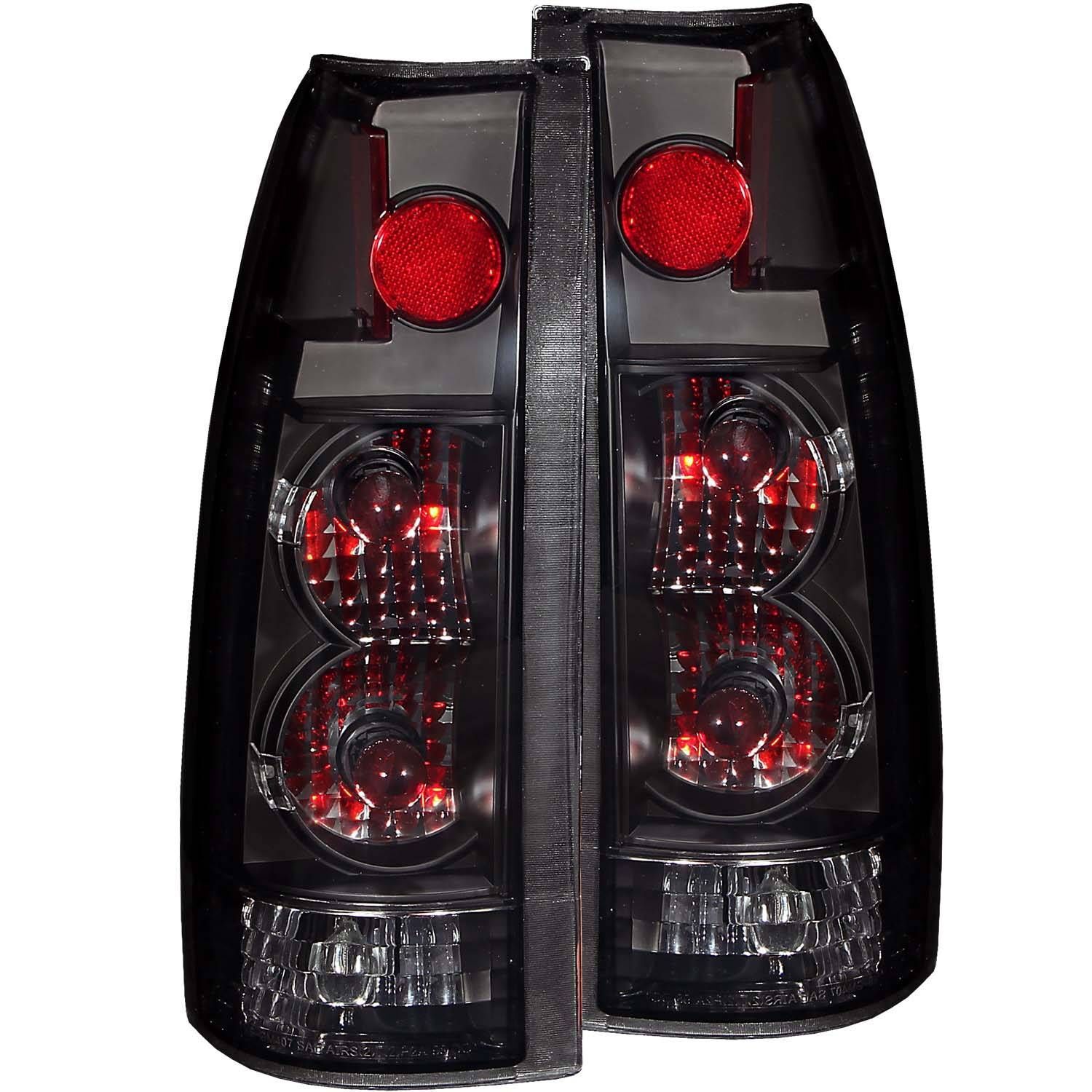 1988-2000 GMC Escalade Anzo Tail Lights Dark Smoke G2 - 211156