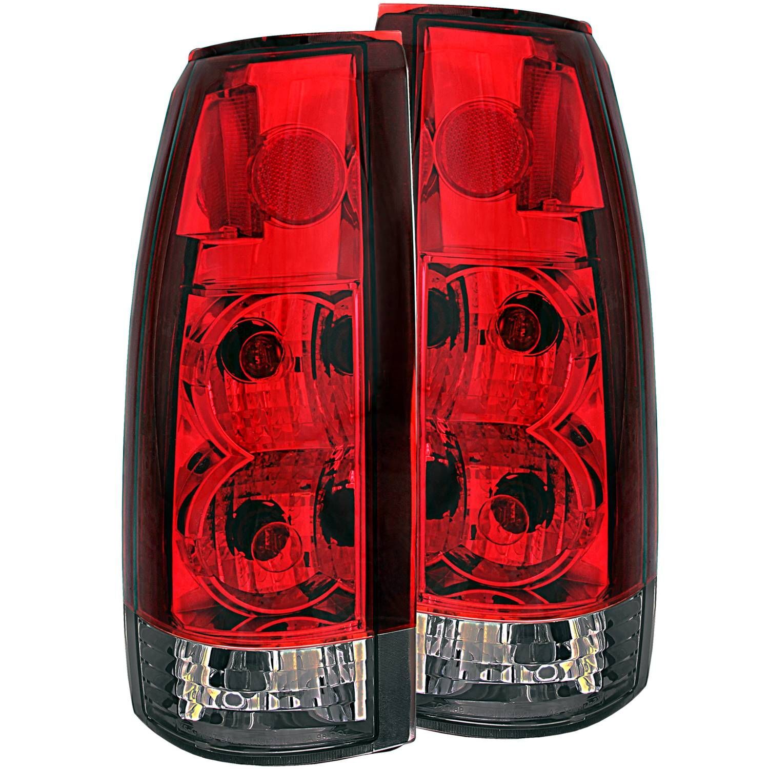 1988-2000 GMC Escalade Anzo Tail Lights Red/Smoke G2 - 211157