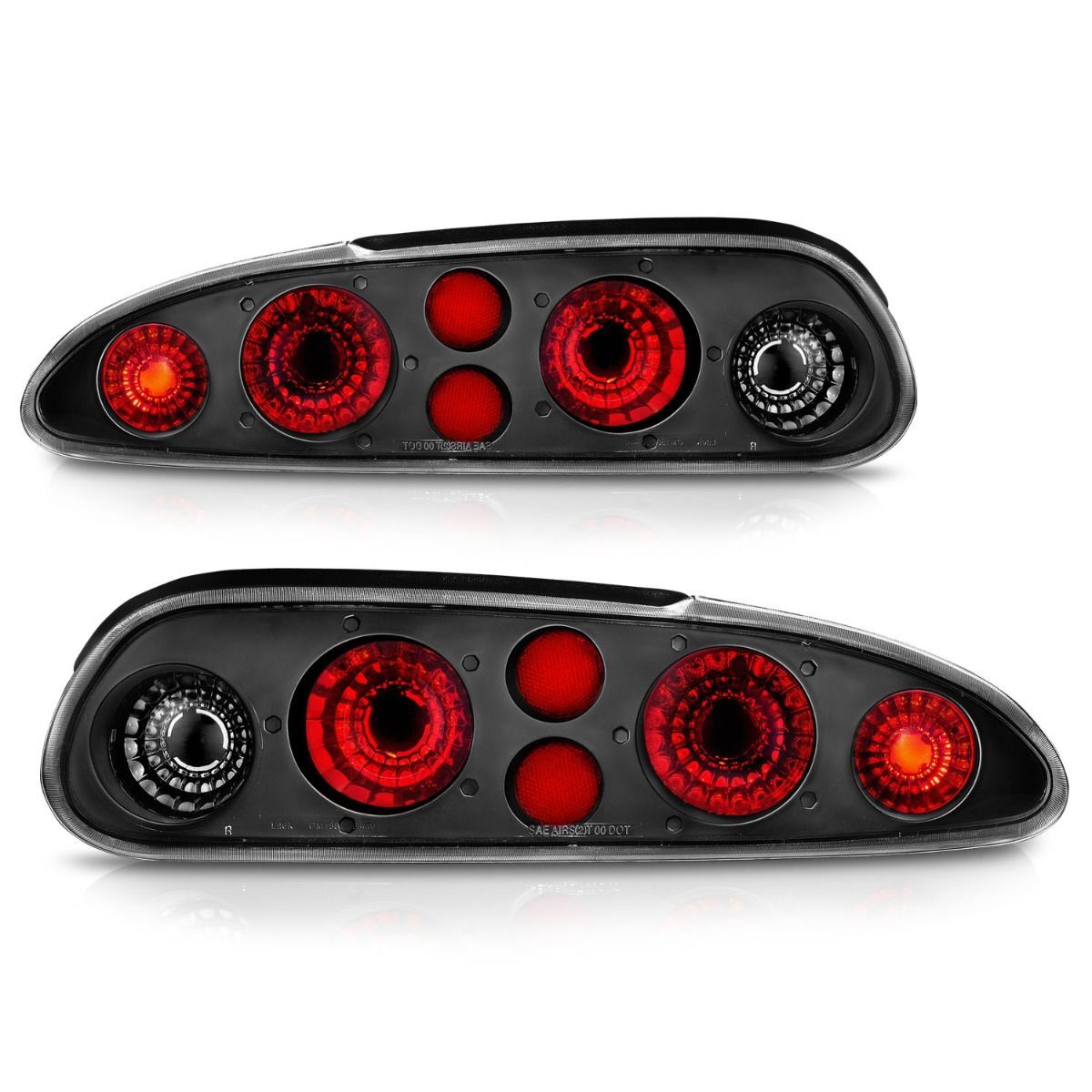 1993-2002 Chevrolet Camaro Anzo Tail Lights Black