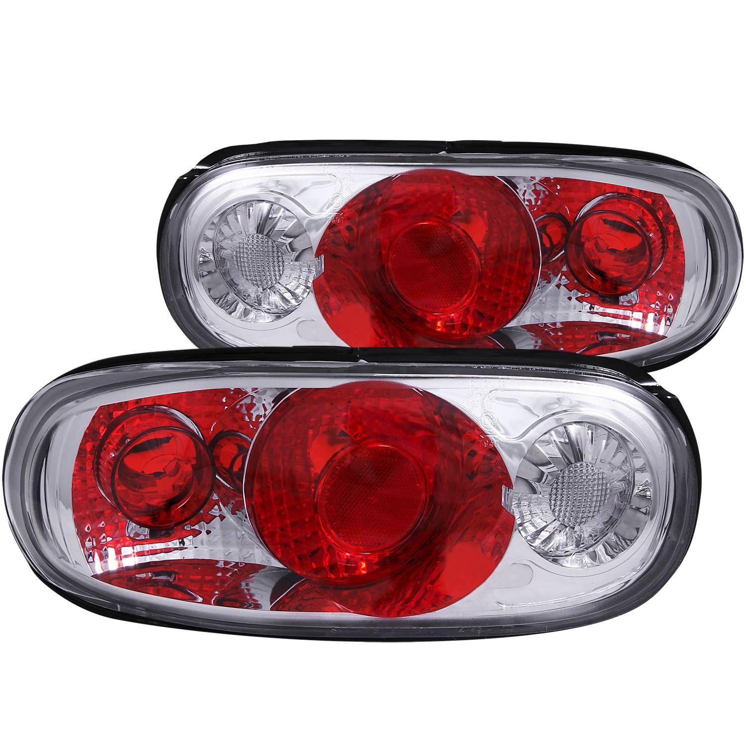 1990-1997 Mazda Miata Anzo Tail Lights Chrome - 221075
