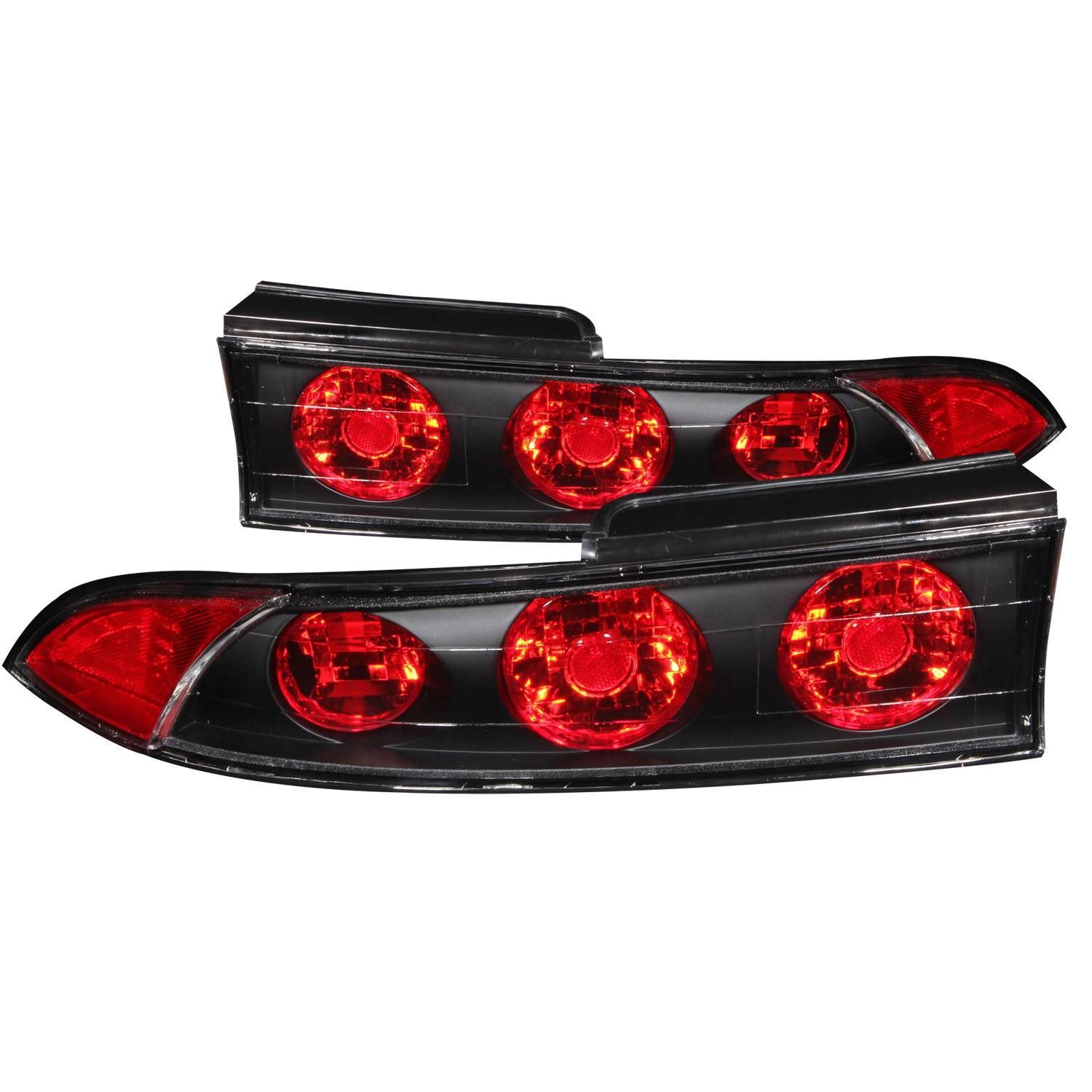 1995-1999 Mitsubishi Eclipse Anzo Tail Lights Black - 221084