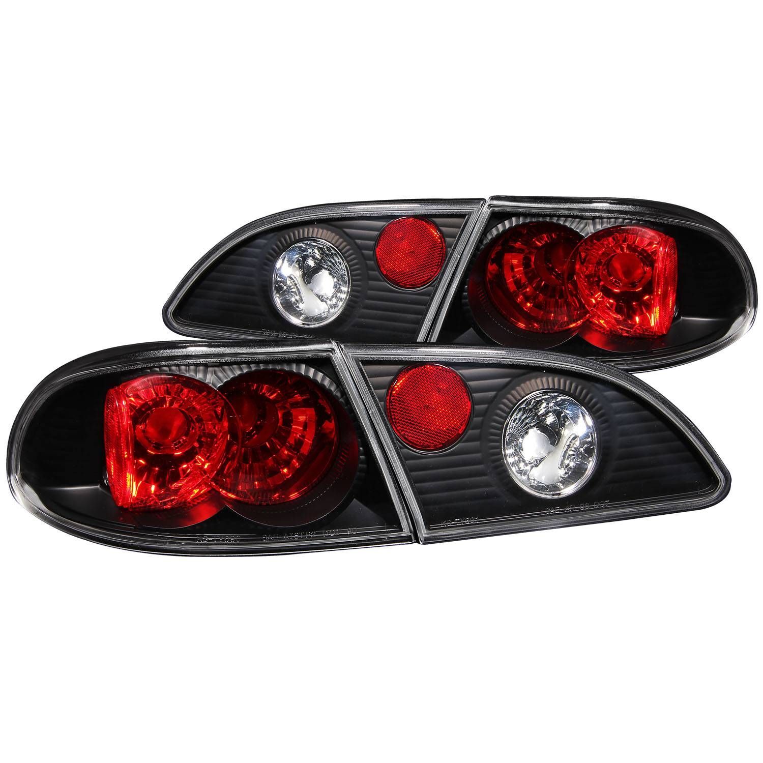1998-2002 Toyota Corolla Anzo Tail Lights Black - 221115