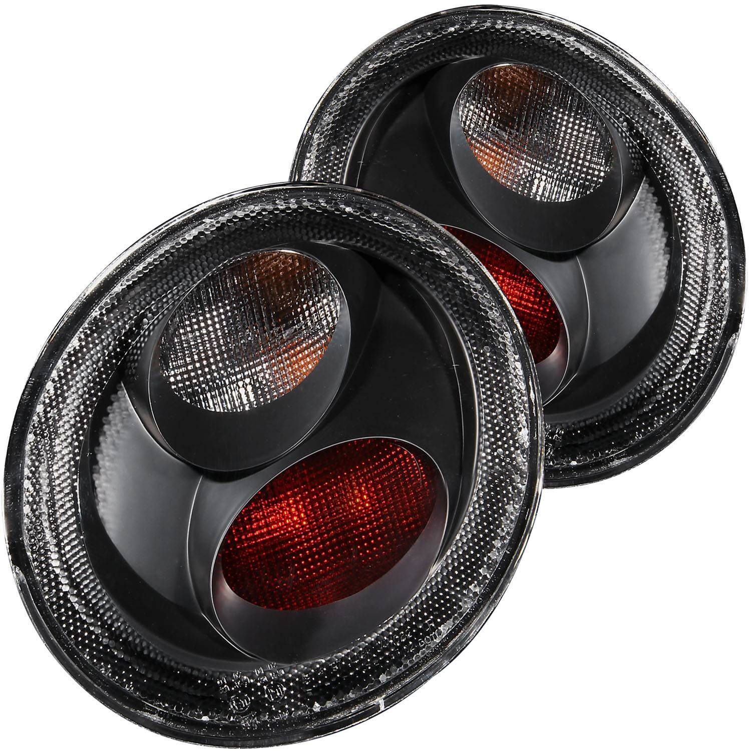1998-2005 Volkswagen Beetle Anzo Tail Lights Black - 221119