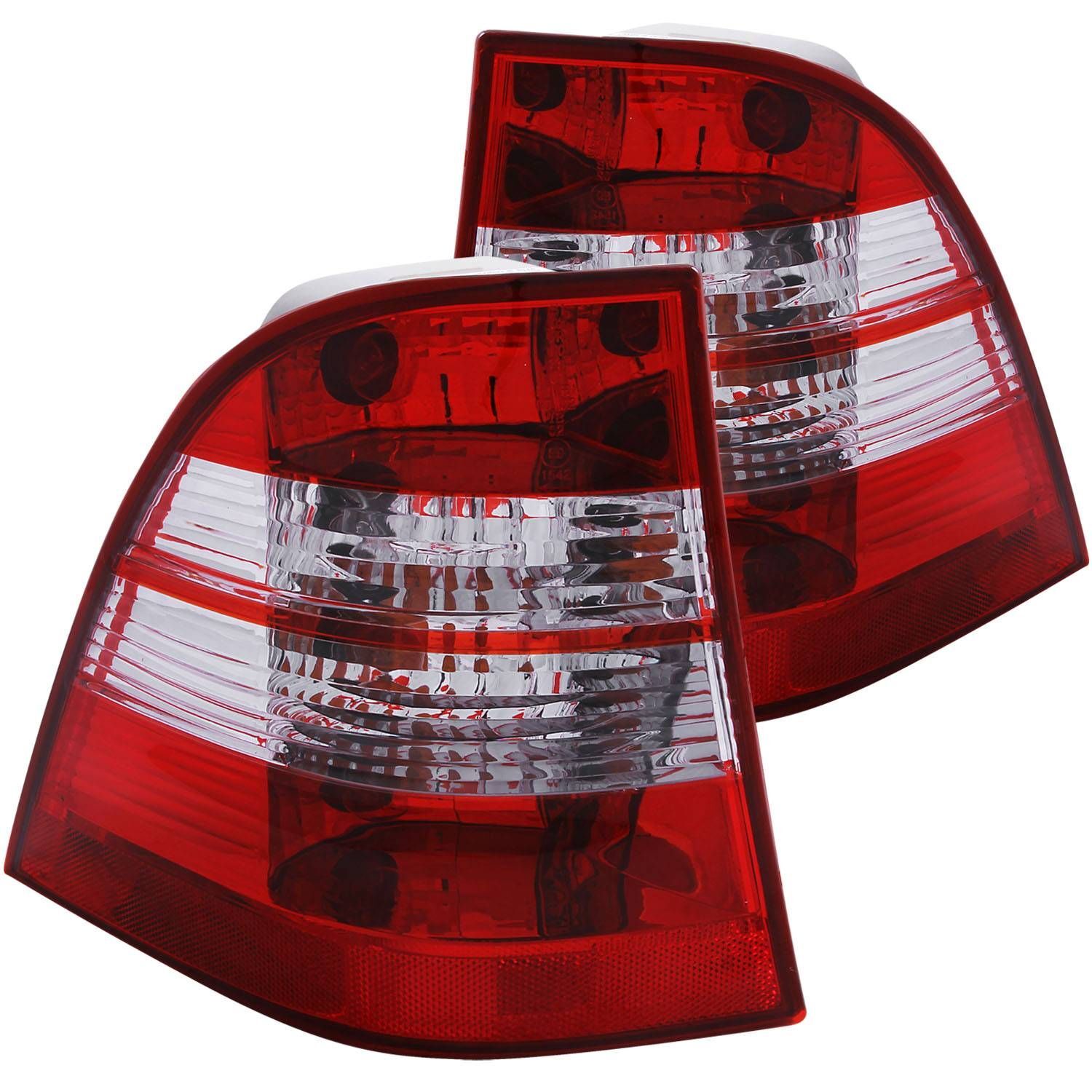 1998-2005 Mercedes Benz ML W163 Anzo Tail Lights Chrome - 221134