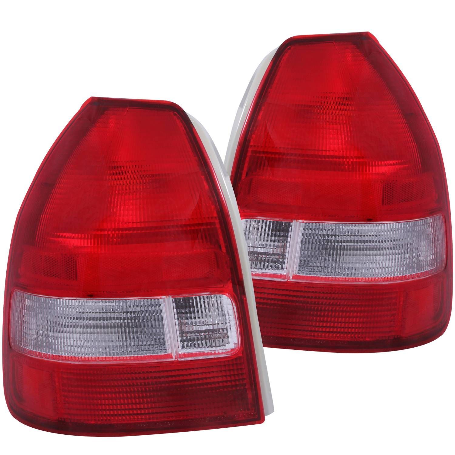 1996-2000 Honda Civic 3DR Anzo Tail Lights Red/Clear - 221135