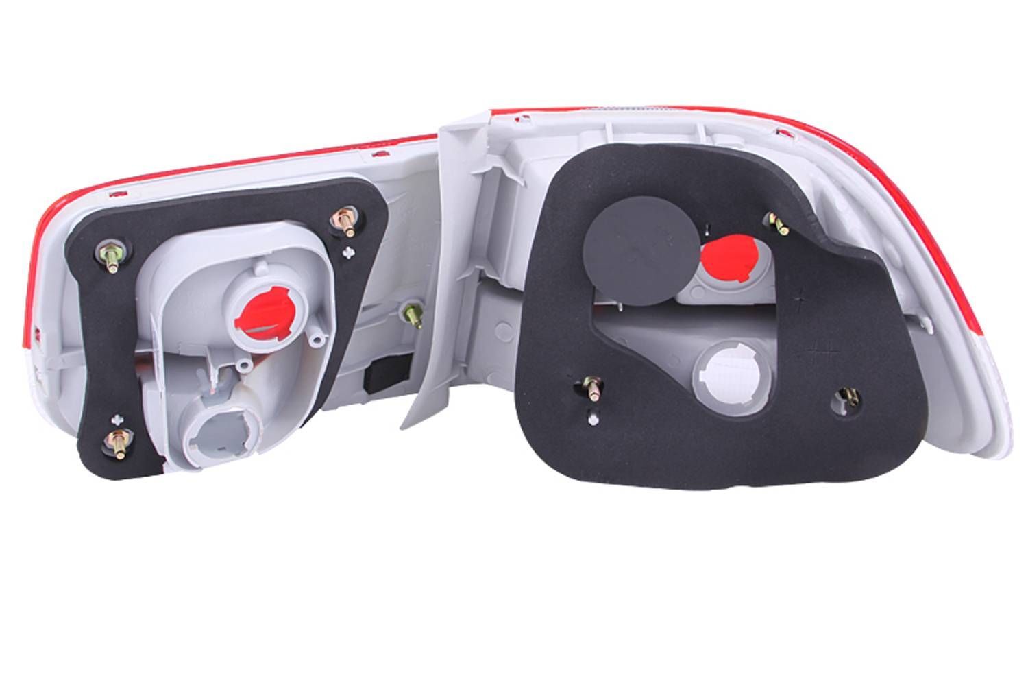 1996-2000 Honda Civic 2DR Anzo Tail Lights Red/Clear - Oem 4PC