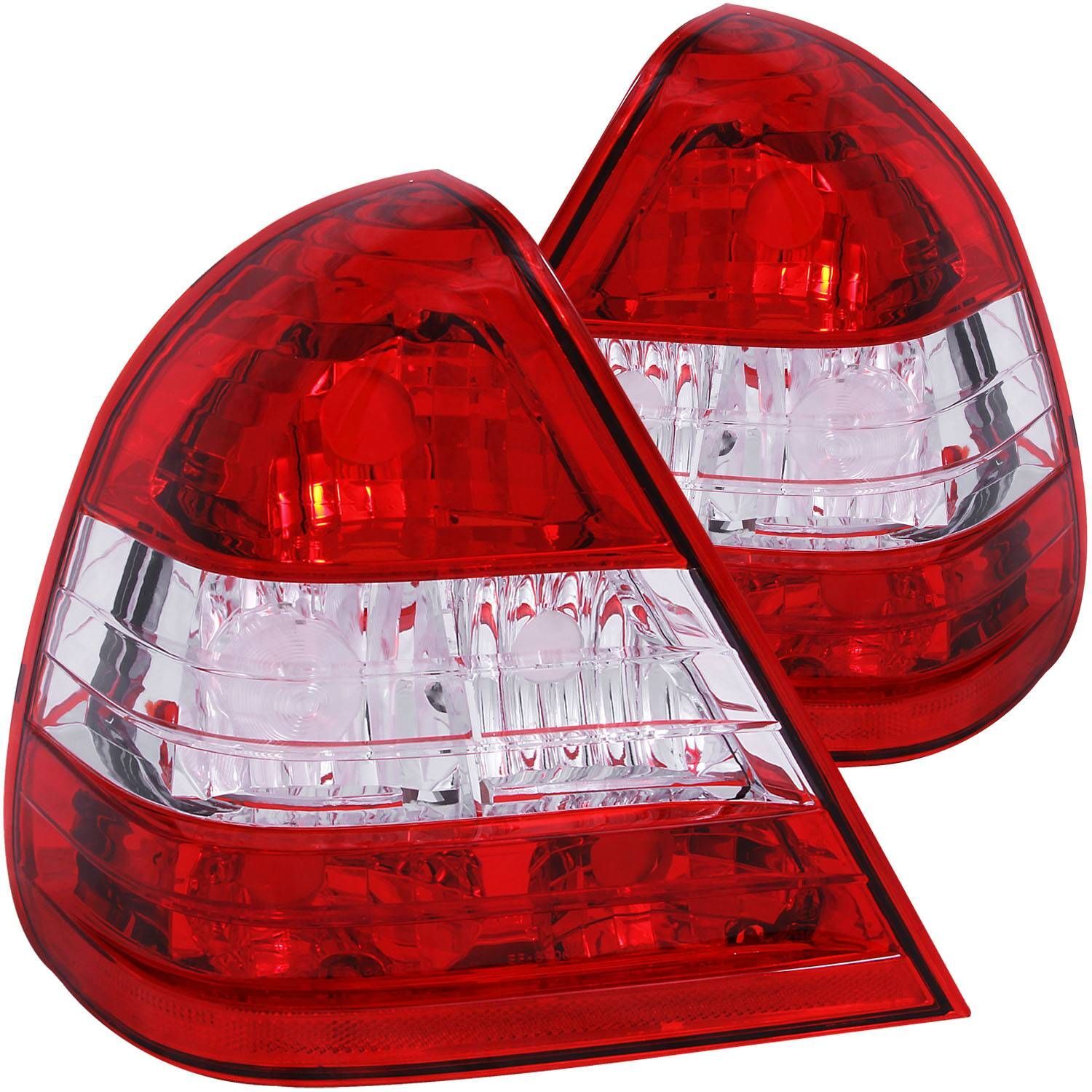 1994-2000 Mercedes Benz C-Class W202 4DR Anzo Tail Lights Red/Clear - 221157