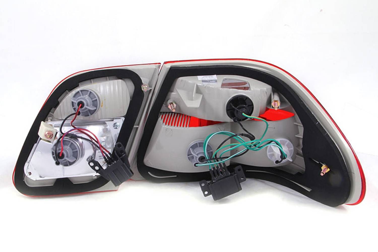 1996-2002 Mercedes Benz E-Class W210 4DR Anzo Tail Lights Red/Clear G2