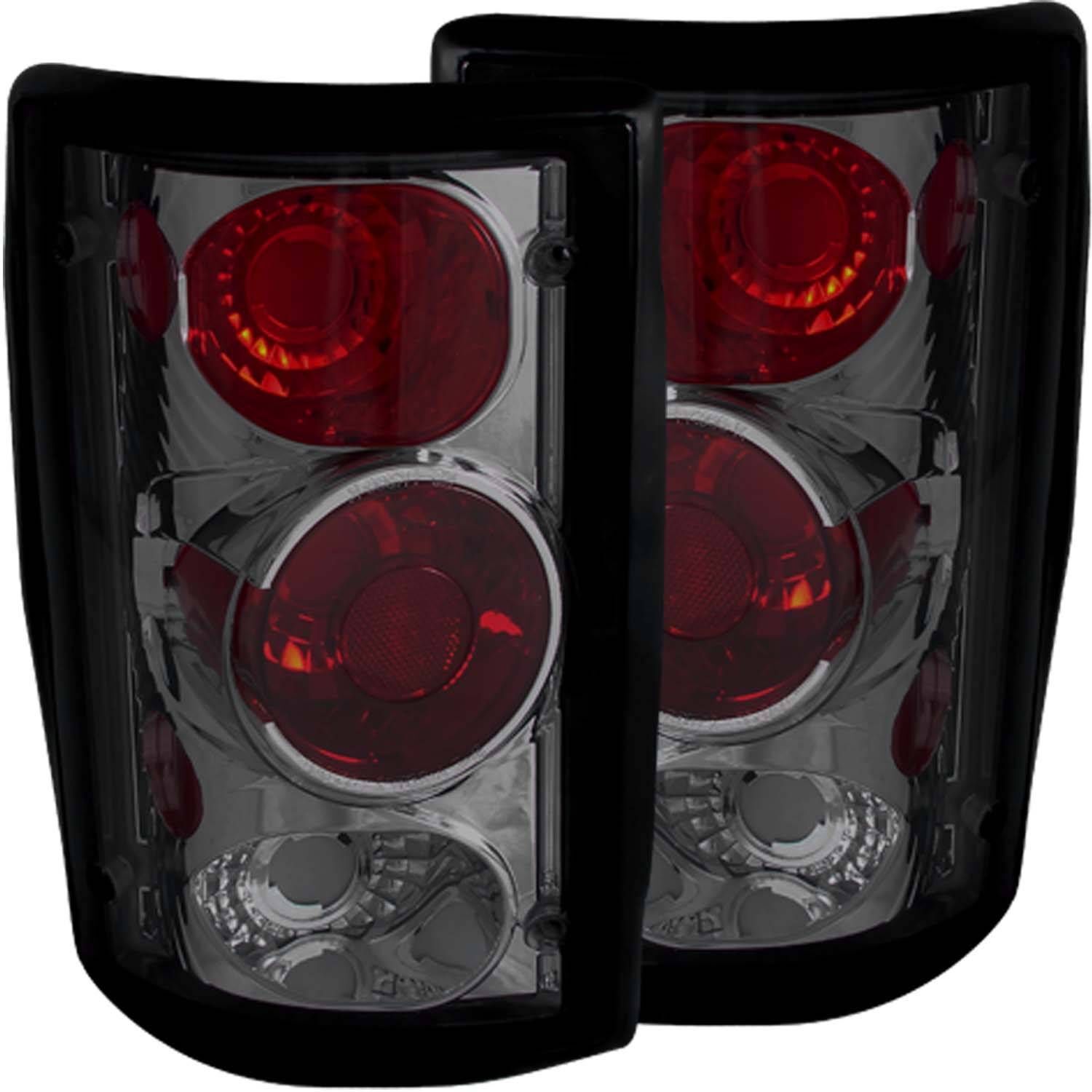 1995-2006 Ford Econoline/Excursion E-150/E-250/E-350 Anzo Tail Lights Smoke - 221183