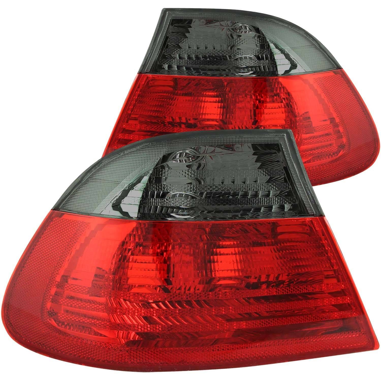 2001-2006 BMW 3-Series/M3 2DR Anzo Tail Lights Red/Smoke - Outer - 221202