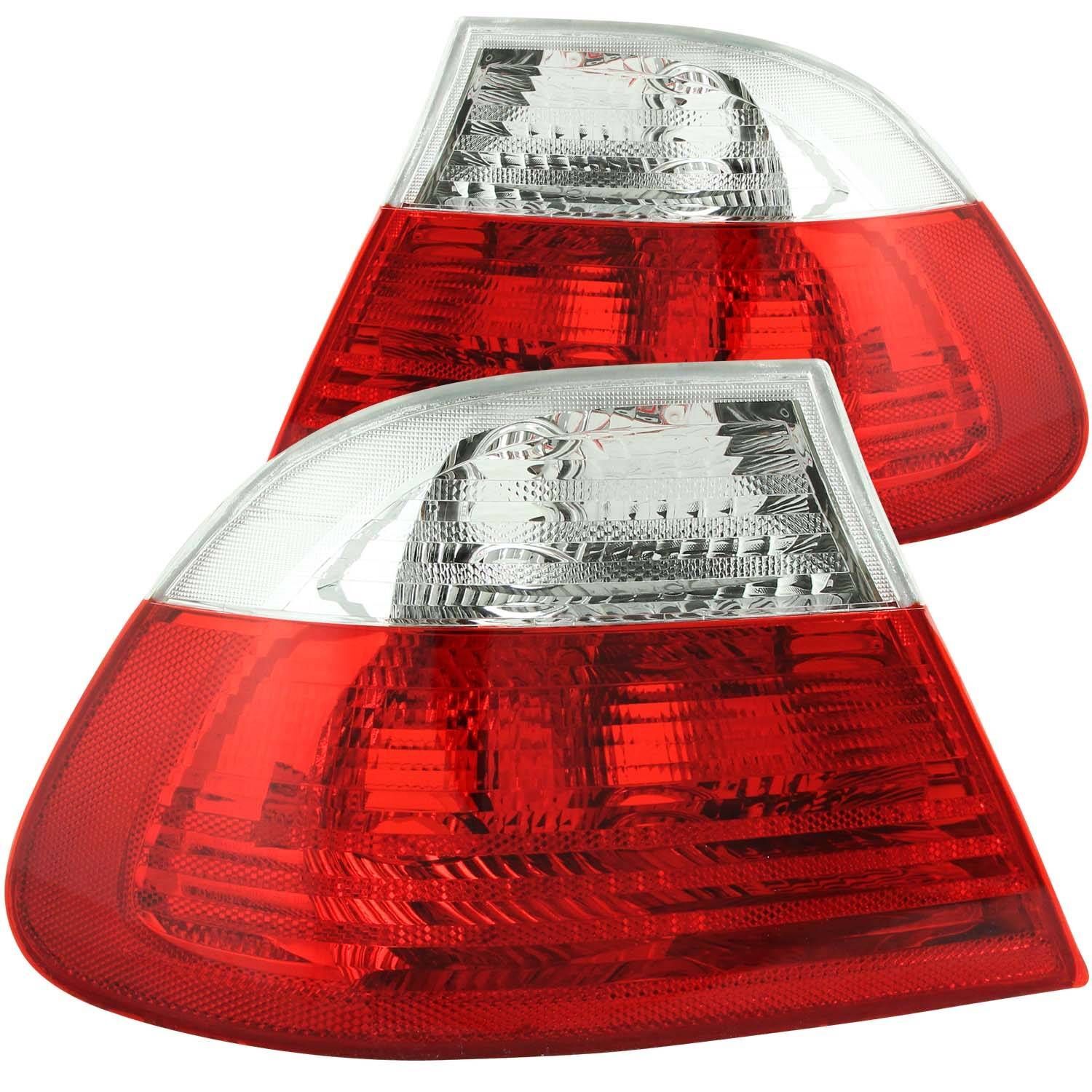 2001-2006 BMW 3-Series/M3 2DR Anzo Tail Lights Red/Clear - 221217