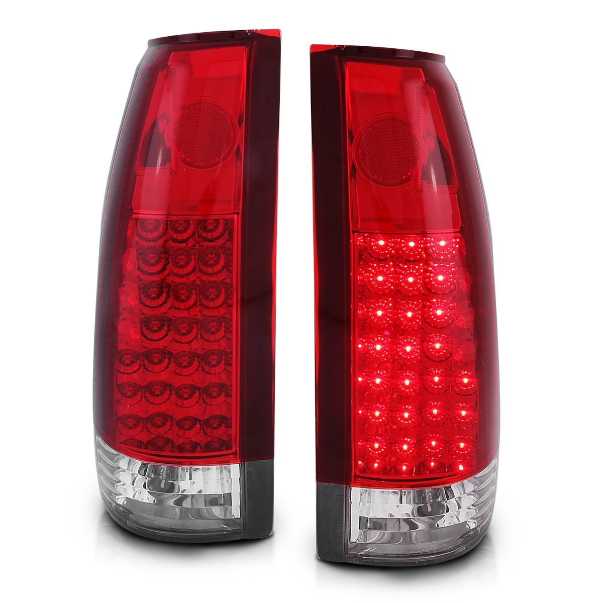 1988-2000 GMC Escalade Anzo LED Tail Lights Red Clear G2