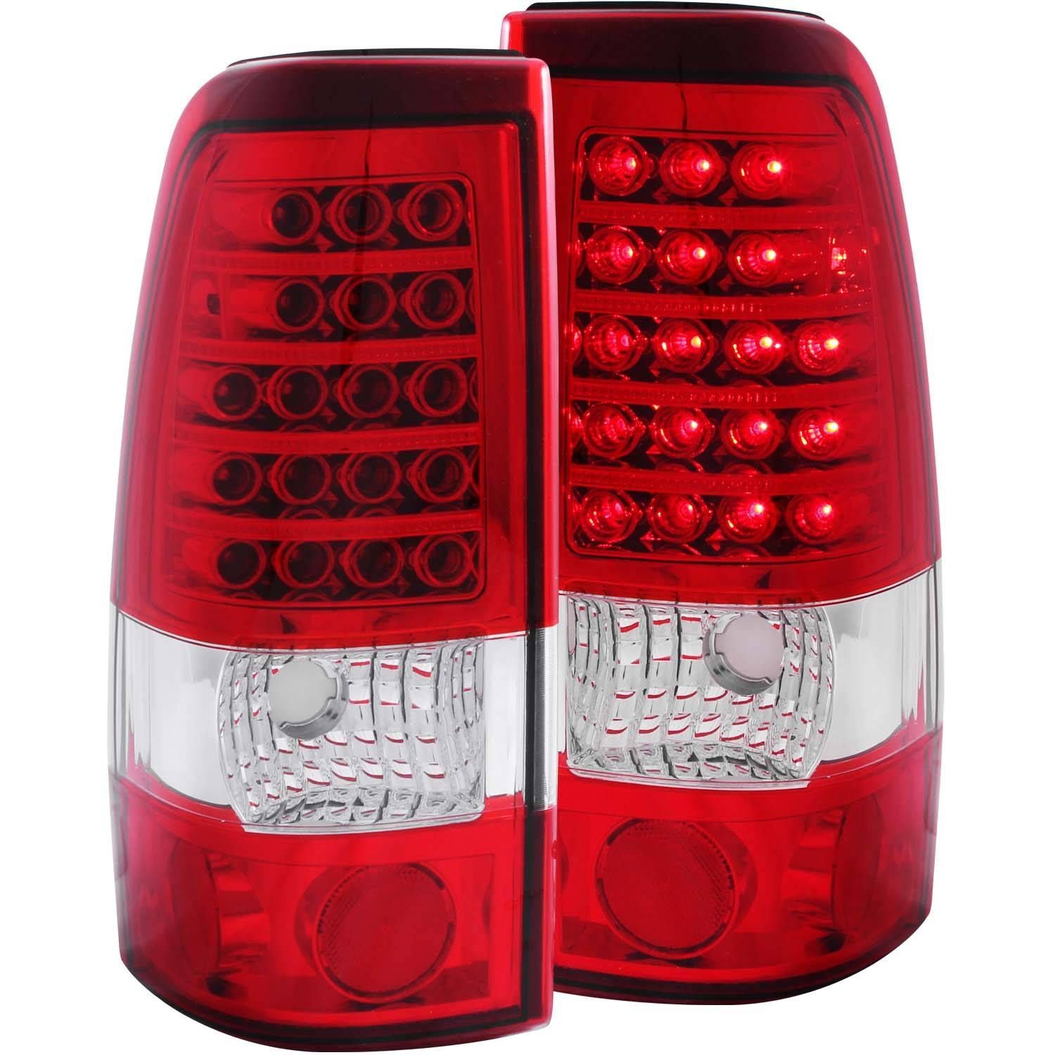 1999-2007 GMC Silverado 1500/2500/3500 Anzo LED Tail Lights Red/Clear - 311010