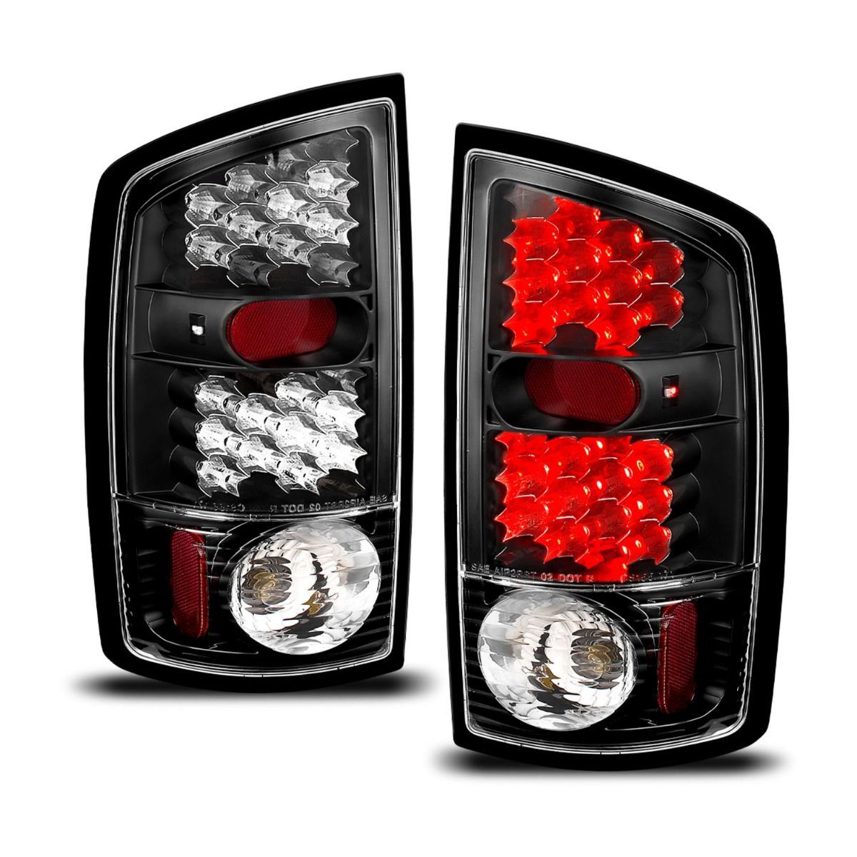 2003-2006 Dodge Ram 1500/2500/3500 Anzo LED Tail Lights Black