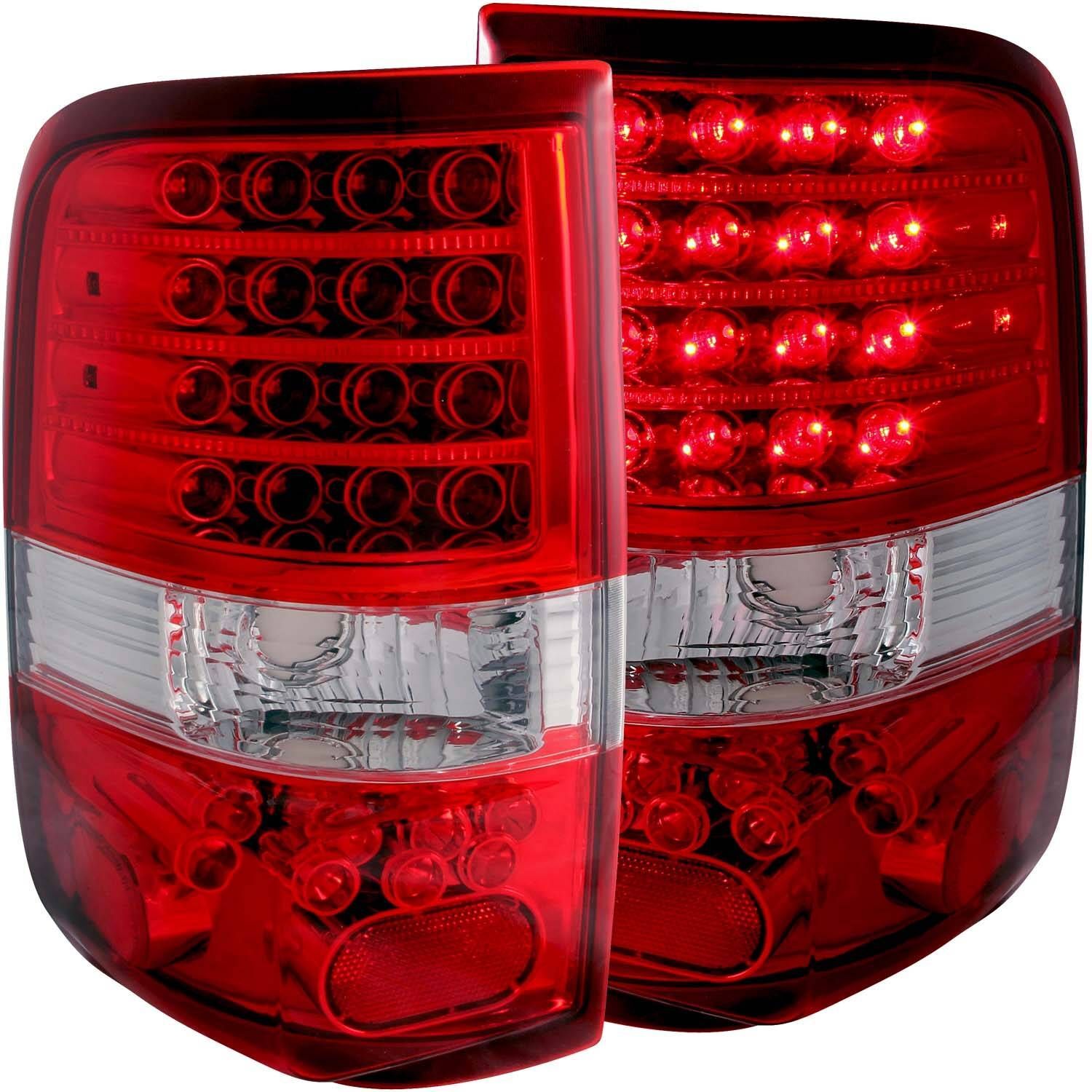 2004-2008 Ford F-150 Anzo LED Tail Lights Red/Clear - 311022