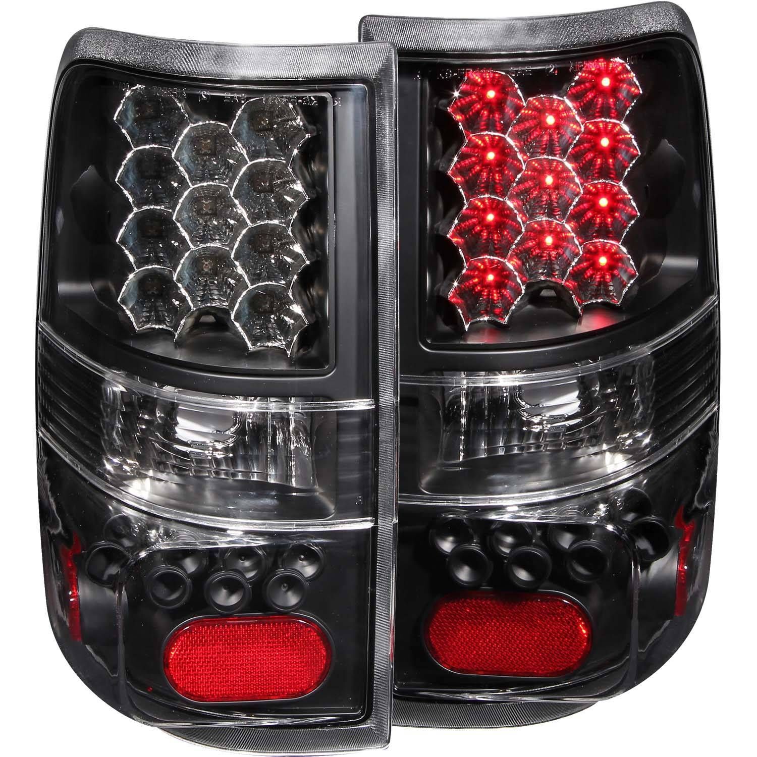 2004-2008 Ford F-150 Anzo LED Tail Lights Black - 311024