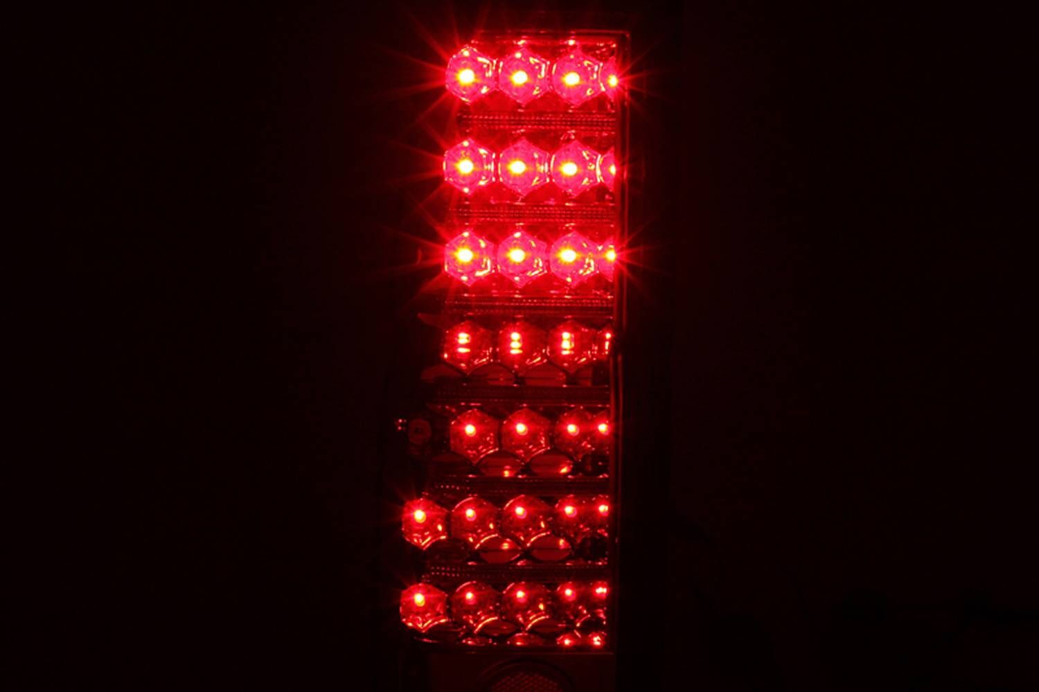 1986-1997 Nissan Hardbody Anzo LED Tail Lights Red/Clear