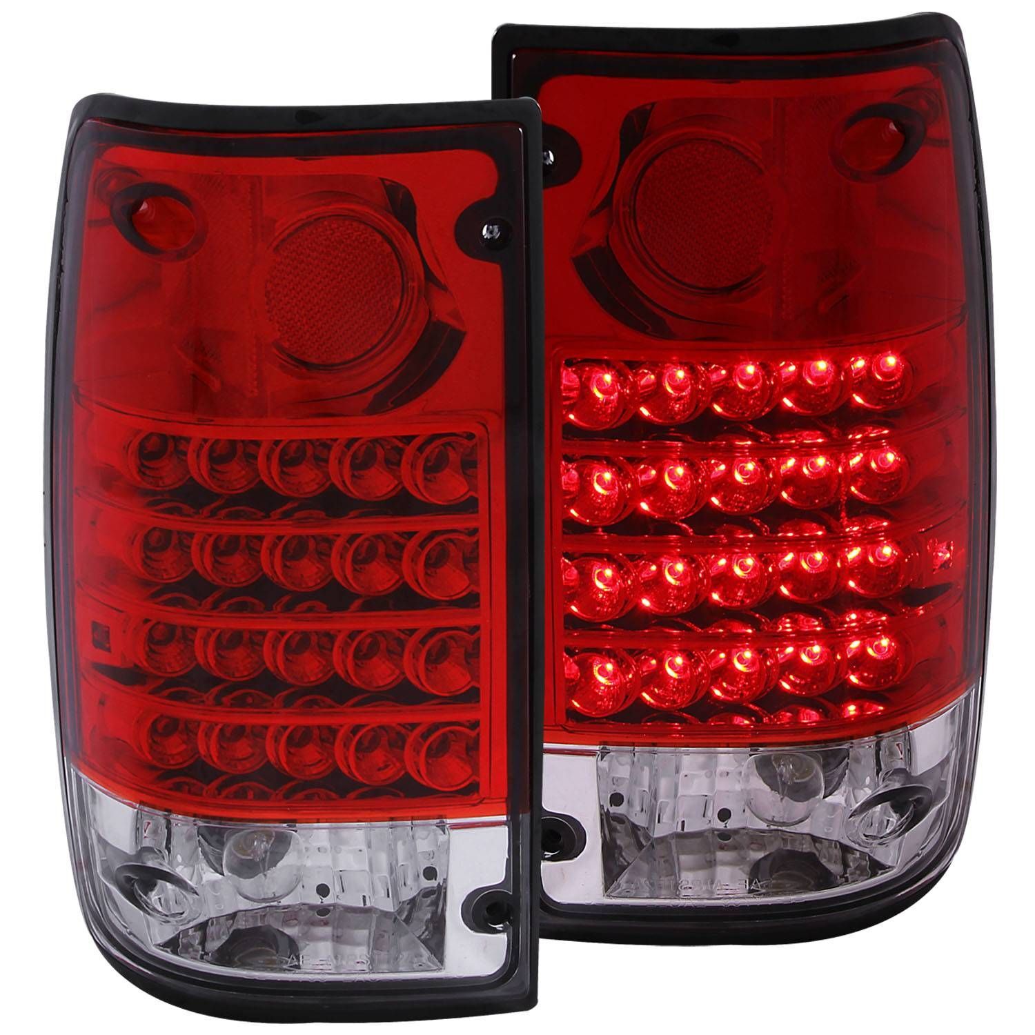 1989-1995 Toyota Pickup Anzo LED Tail Lights Red/Clear
