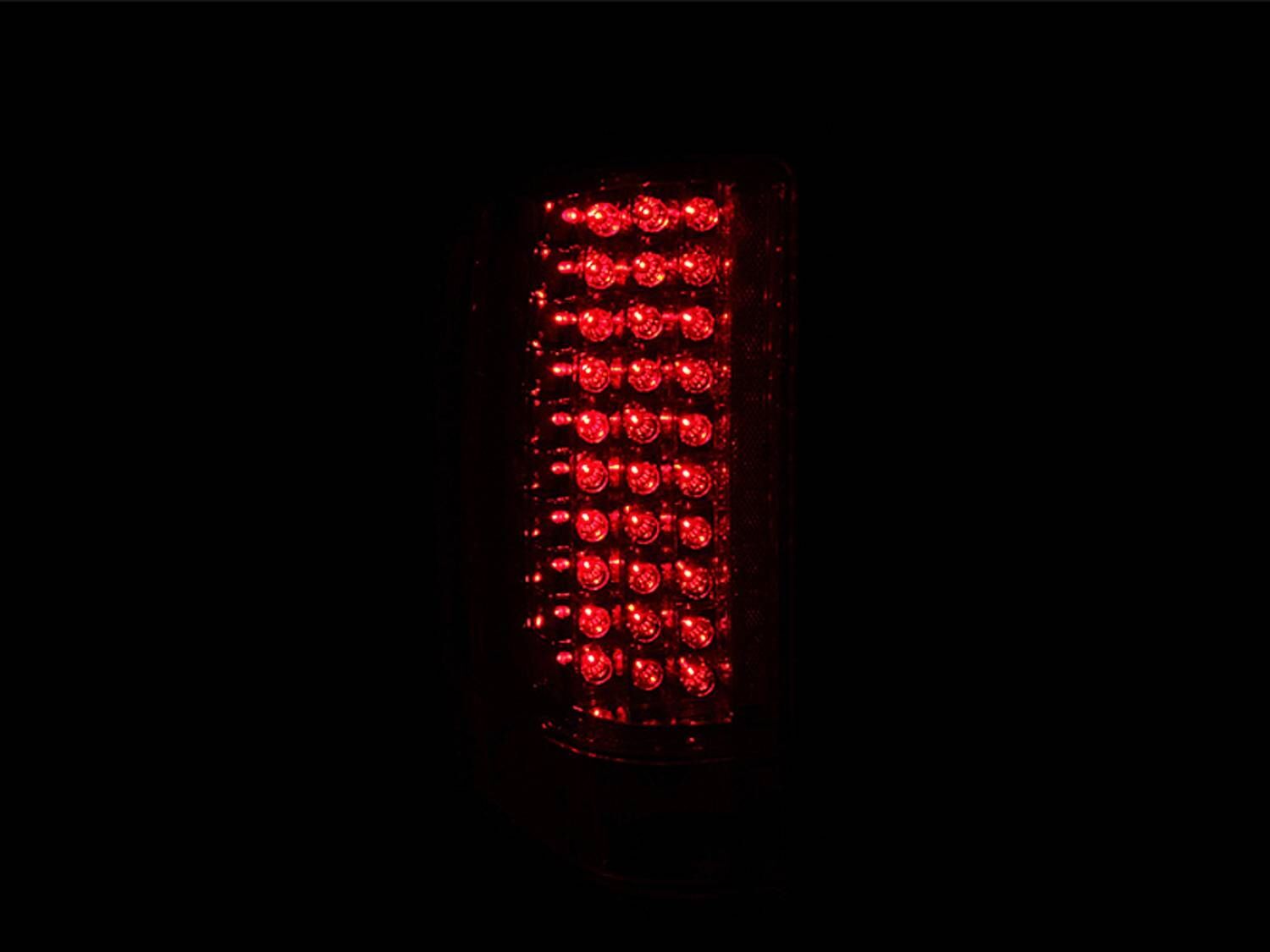 2007-2014 Chevrolet Silverado 1500/2500 HD/3500 HD Anzo LED Tail Lights Red/Clear