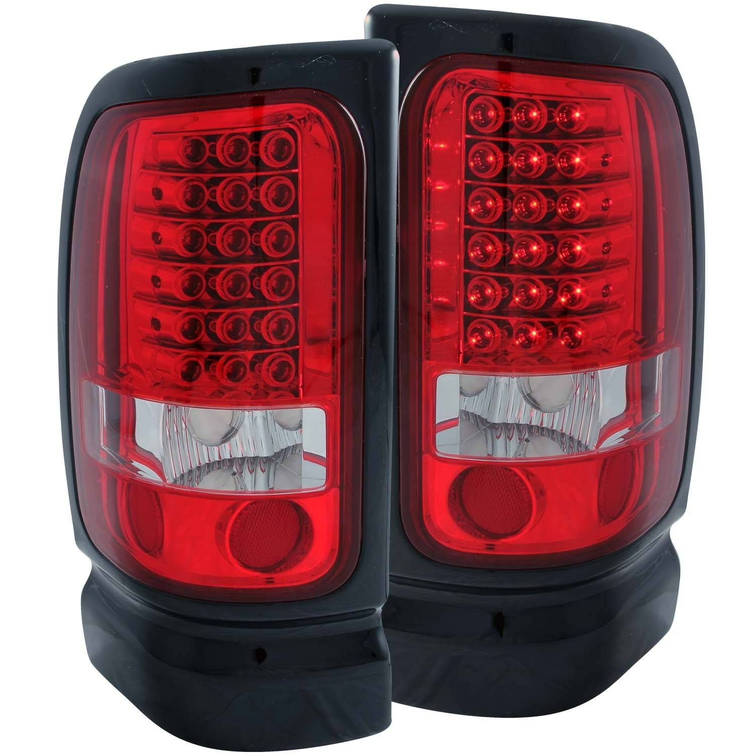 1994-2001 Dodge Ram 1500/2500/3500 Non-Sport Anzo LED Tail Lights Red/Clear - 311052