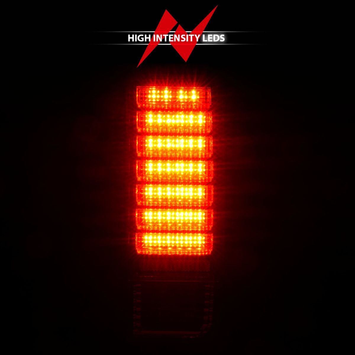 2003-2009 Hummer H2 Anzo LED Tail Lights Red/Clear