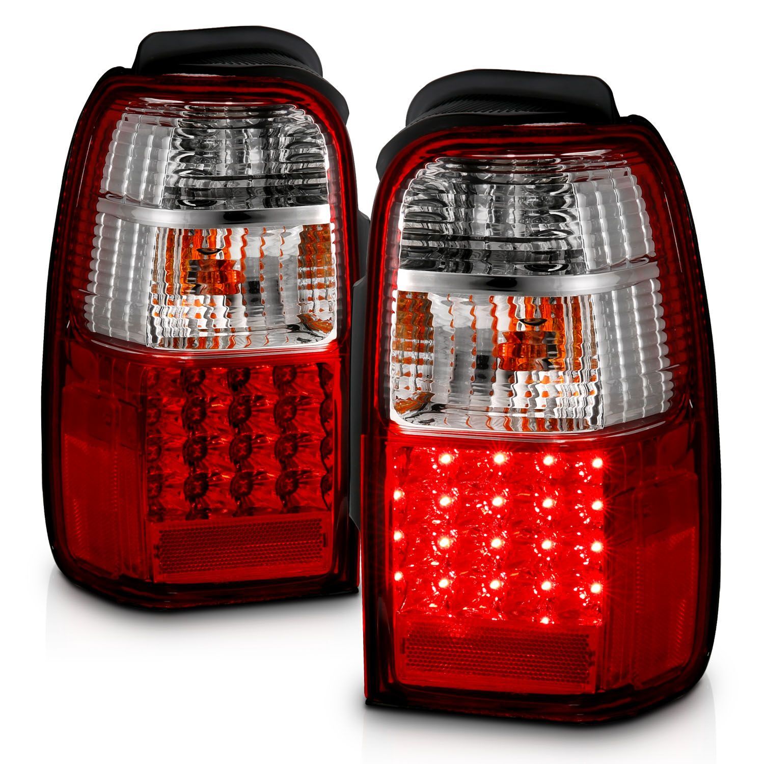 2001-2002 Toyota 4Runner Anzo LED Tail Lights Red/Clear - 311070