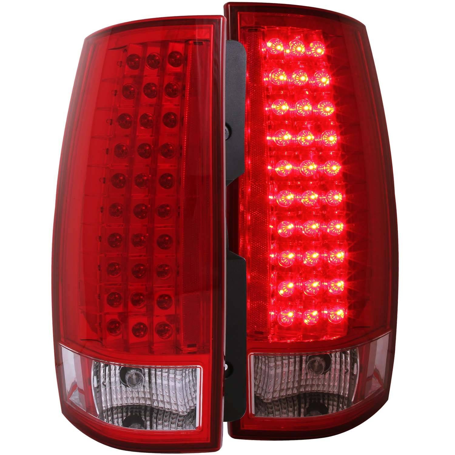 2007-2014 GMC Suburban/Tahoe Anzo LED Tail Lights Red/Clear - 311082