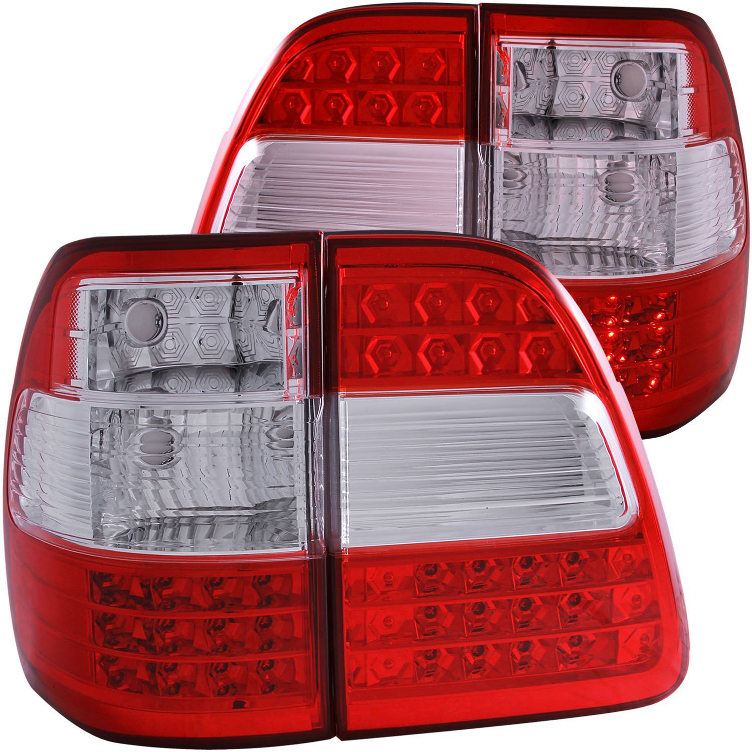 1998-2005 Toyota Land Cruiser 1 Series FJ Anzo LED Tail Lights Red/Clear G2 - 311094