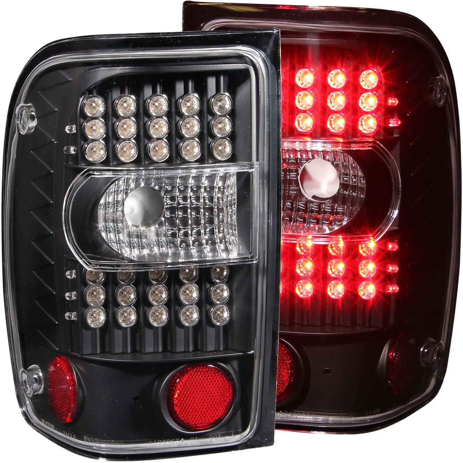 2001-2011 Ford Ranger Anzo LED Tail Lights Black - 311107