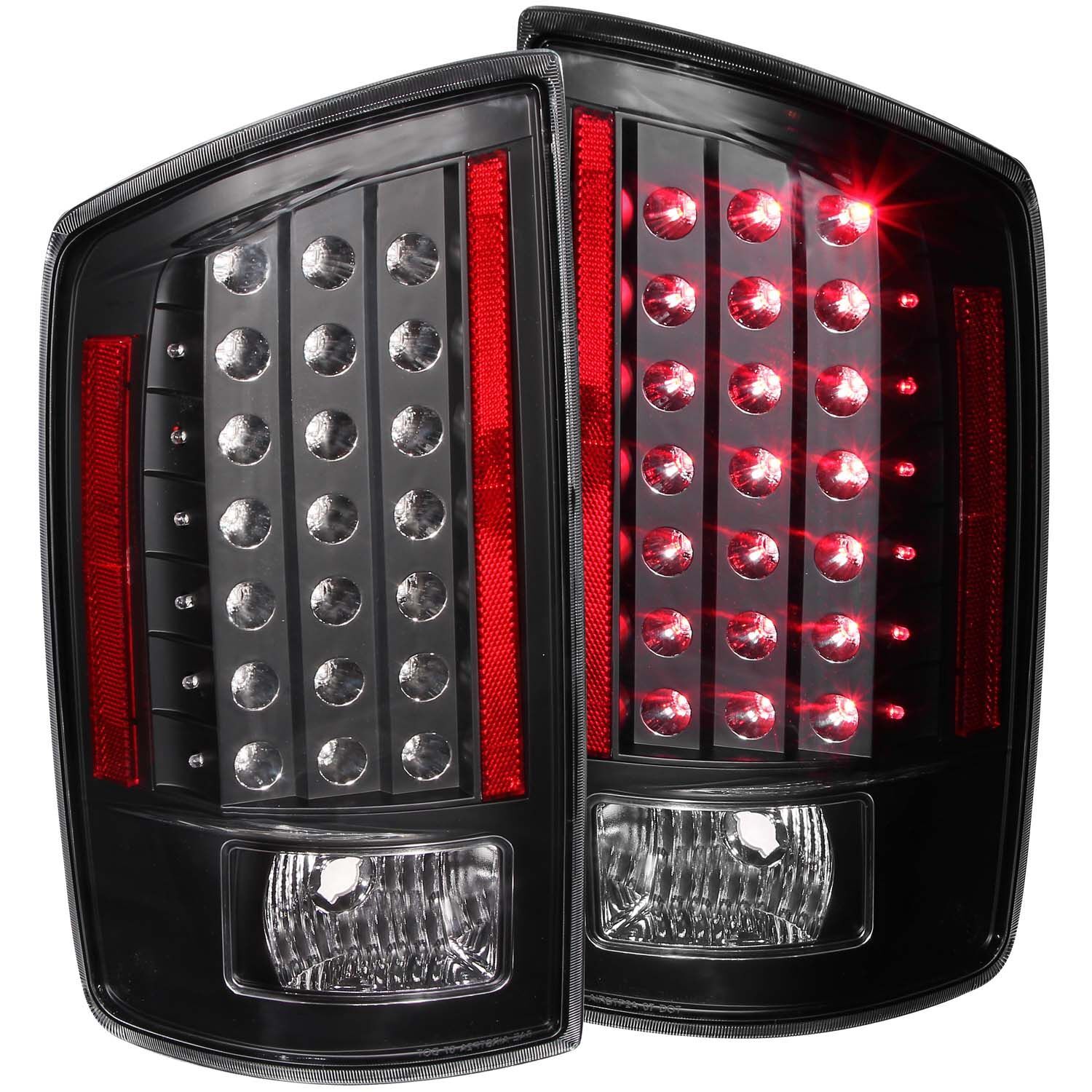 2007-2009 Dodge Ram 1500/2500/3500 Anzo LED Tail Lights Black - 311123