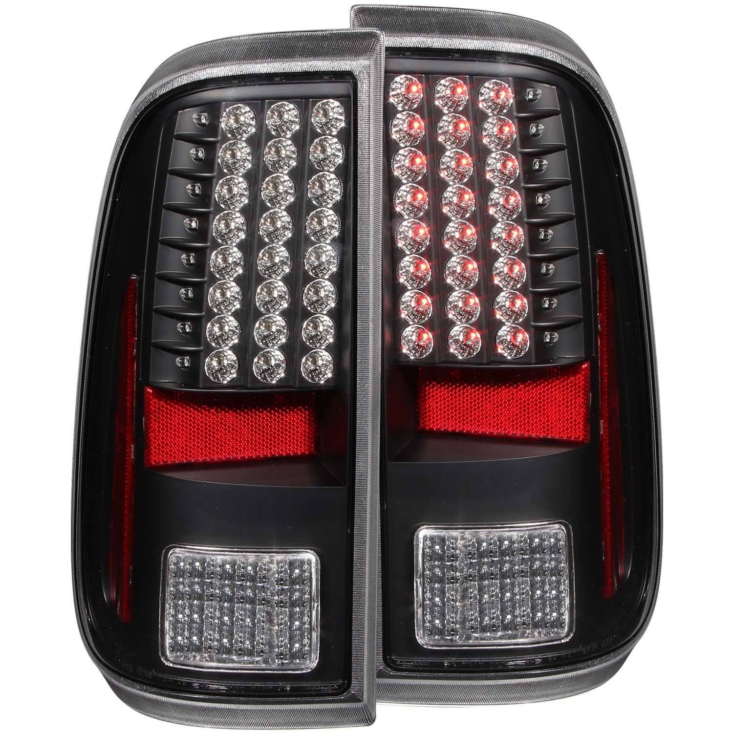 2008-2016 Ford F-250/F-350/F-450/F-550 Super Duty Anzo LED Tail Lights Black - 311127
