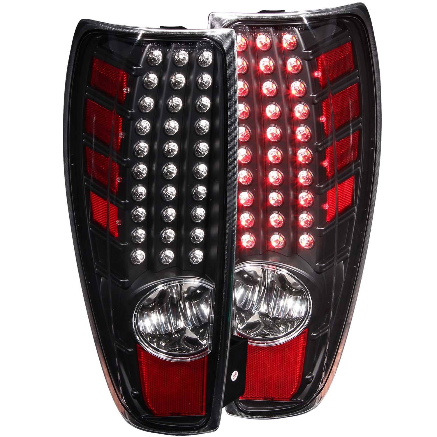 2004-2012 GMC Colorado Anzo LED Tail Lights Black - 311136