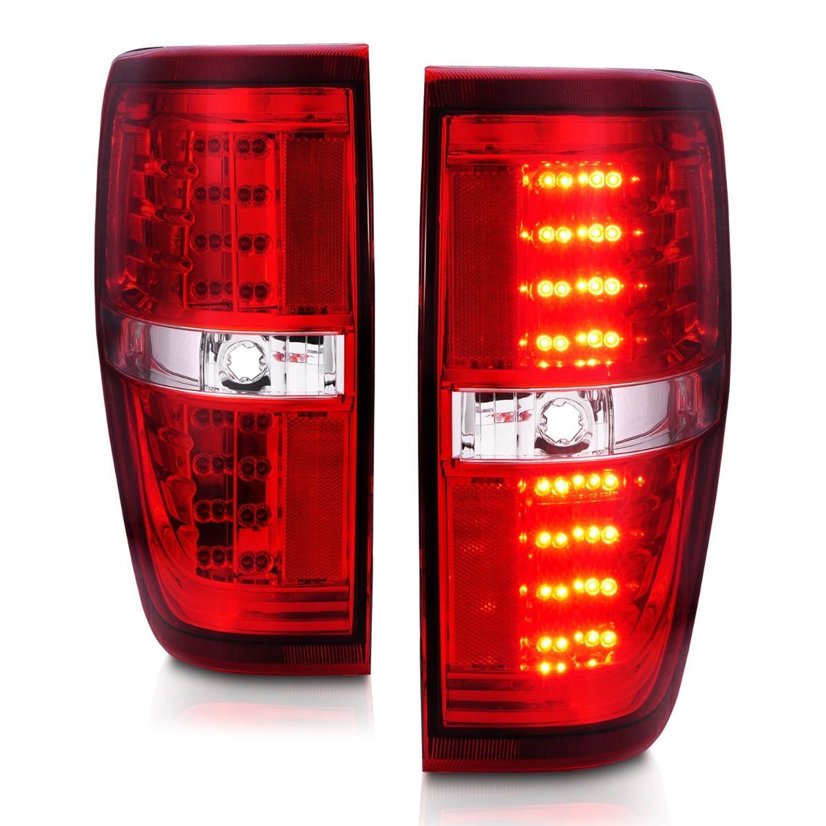 2009-2014 Ford F-150 Anzo LED Tail Lights Red/Clear
