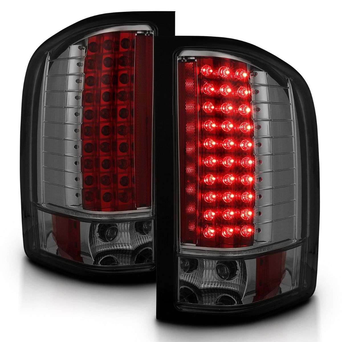 2007-2014 Chevrolet Silverado 1500/2500 HD/3500 HD Anzo LED Tail Lights Smoke